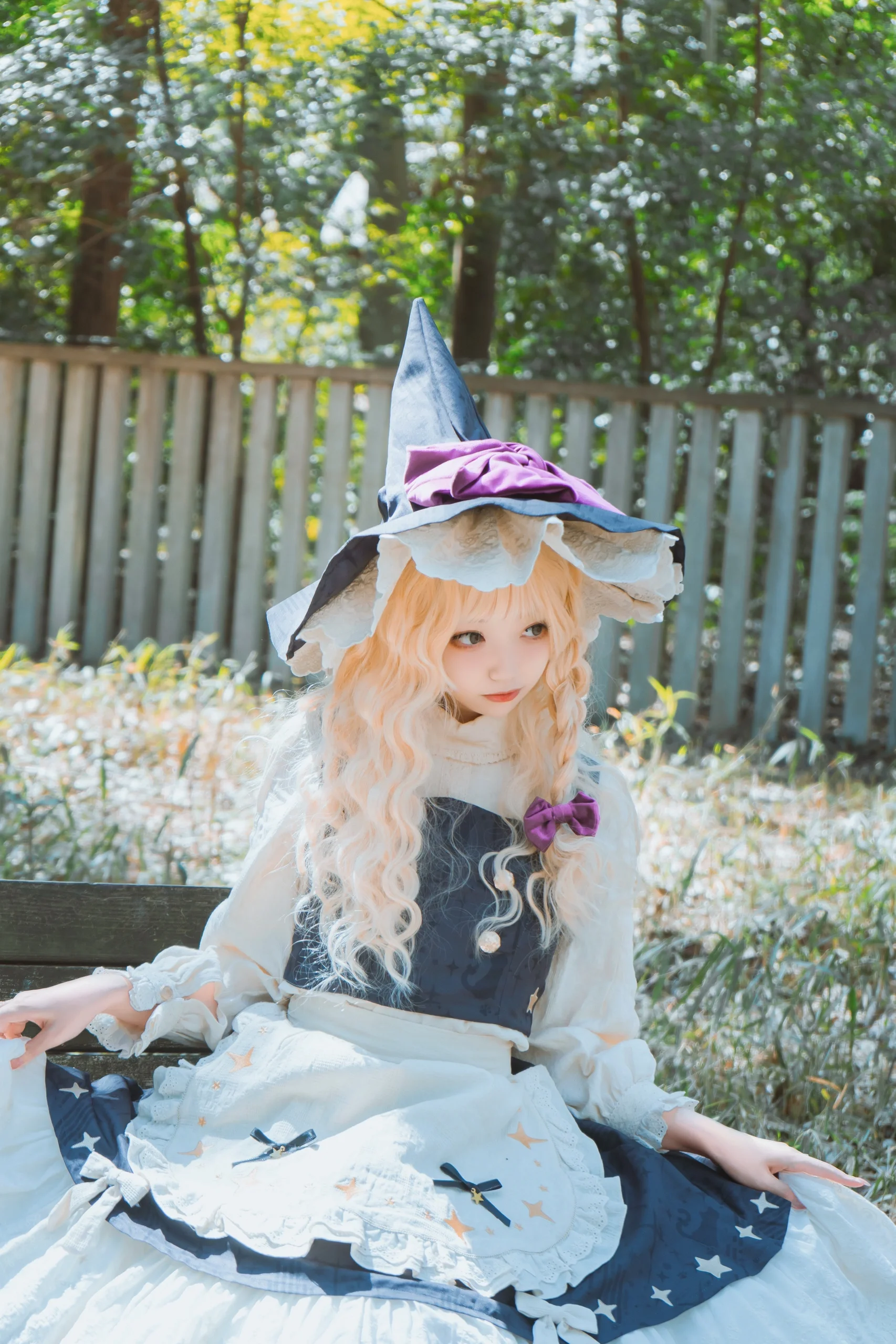 【雾雨魔理沙cos】樱花难民上线，林间的普通魔法使 - 第 3 张