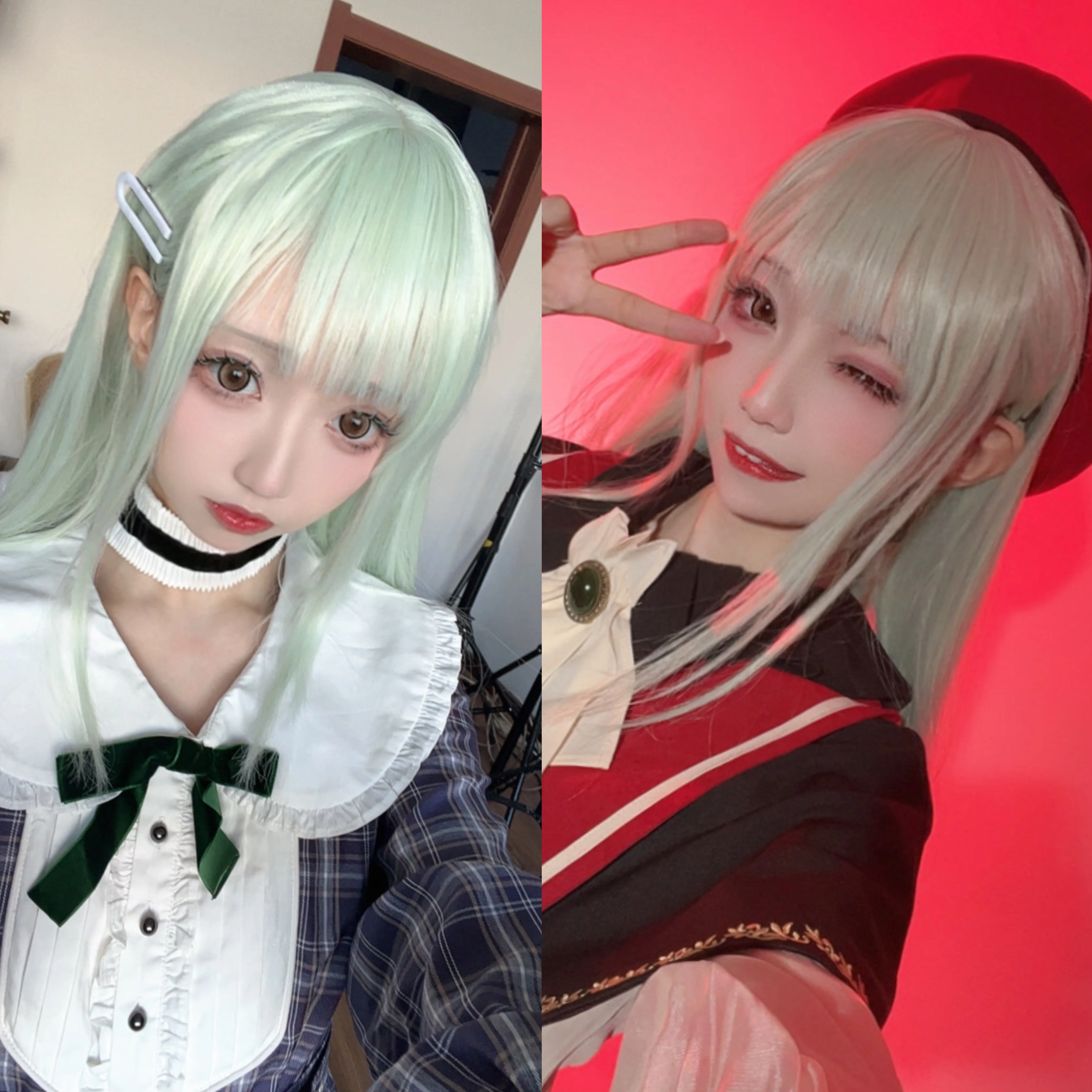 【若叶睦cos】颂乐人偶的复古红底自拍与匆忙记录 - 第 2 张