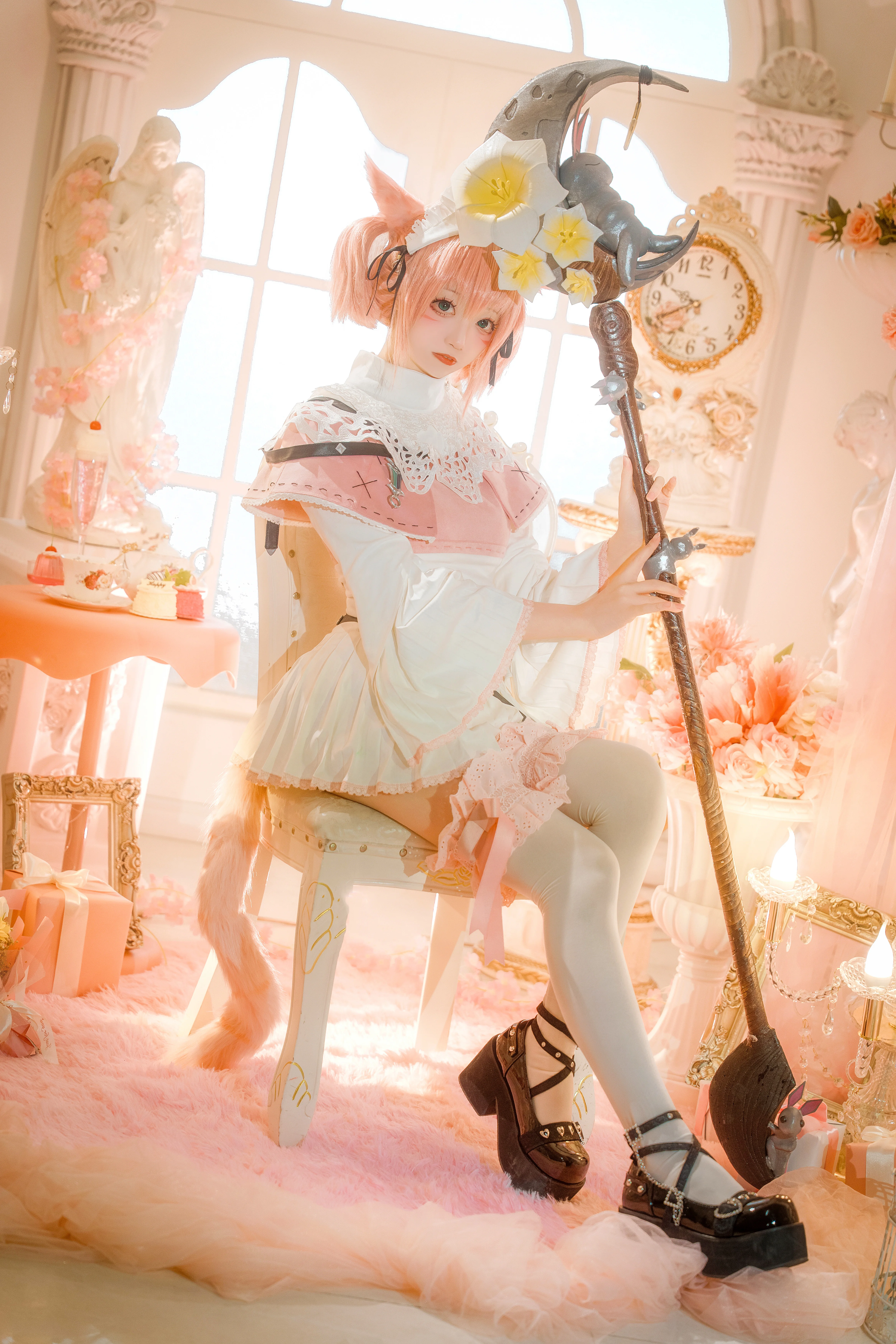 【白魔小猫cos】最终幻想14，元宵节的治愈白魔法师 - 第 1 张