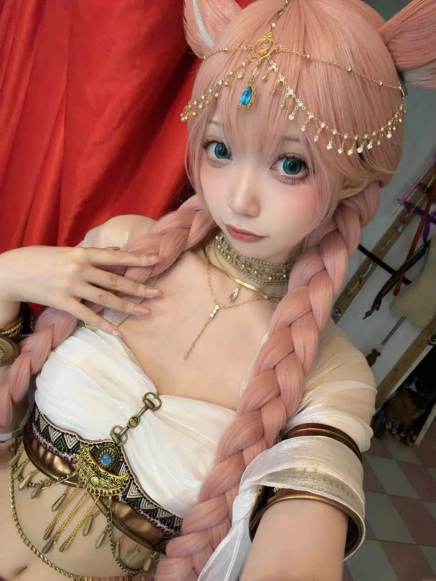 【最终幻想14cos】异域风情猫娘，摇摆至上的奇妙变装 - 第 1 张