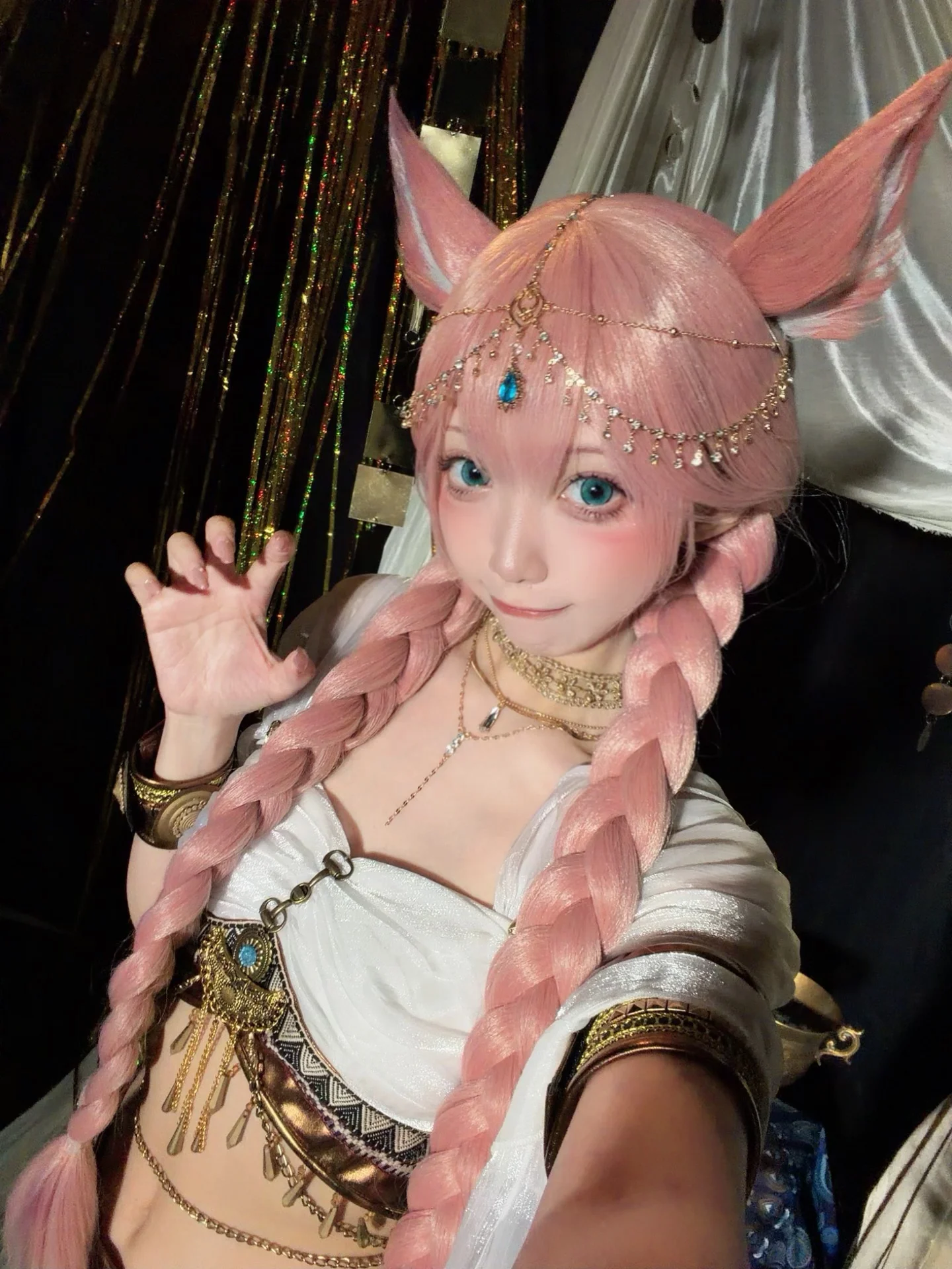 【最终幻想14cos】异域风情猫娘，摇摆至上的奇妙变装 - 第 2 张