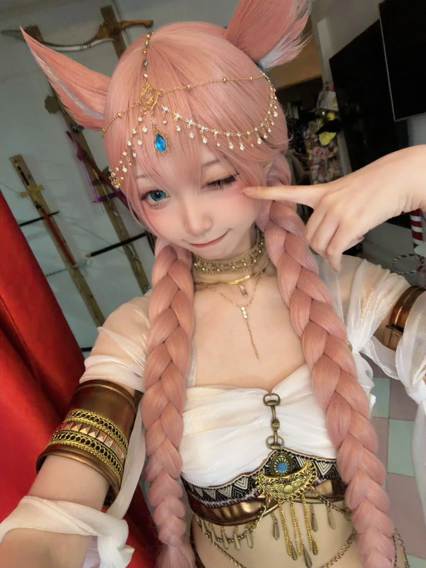 【最终幻想14cos】异域风情猫娘，摇摆至上的奇妙变装 - 第 4 张