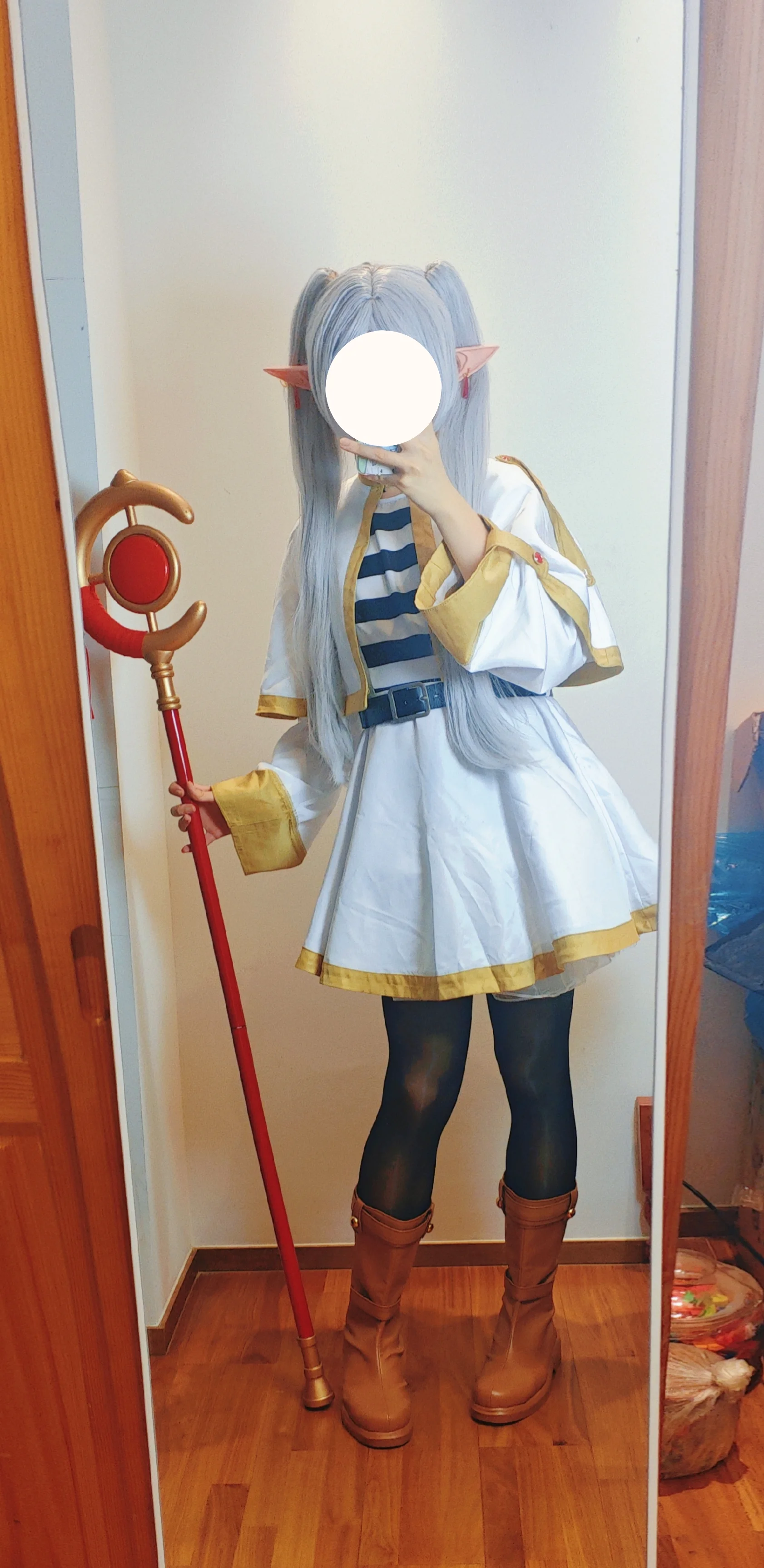 【芙莉莲cos】二刷之后，终于把这位精灵贤者的装扮穿在了身上
