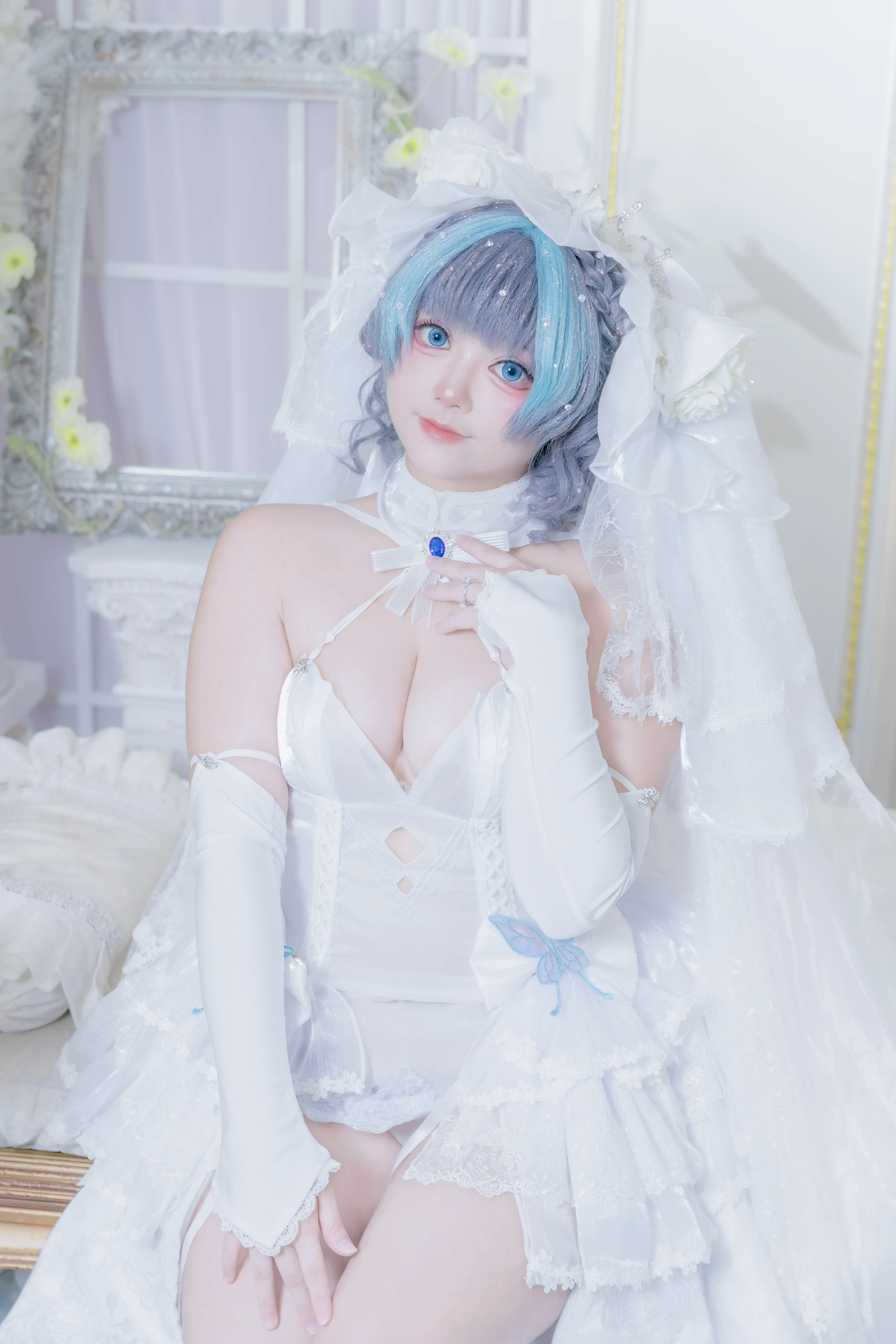 【柴郡cos】碧蓝航线誓约花嫁，定格在纯白光影里的承诺