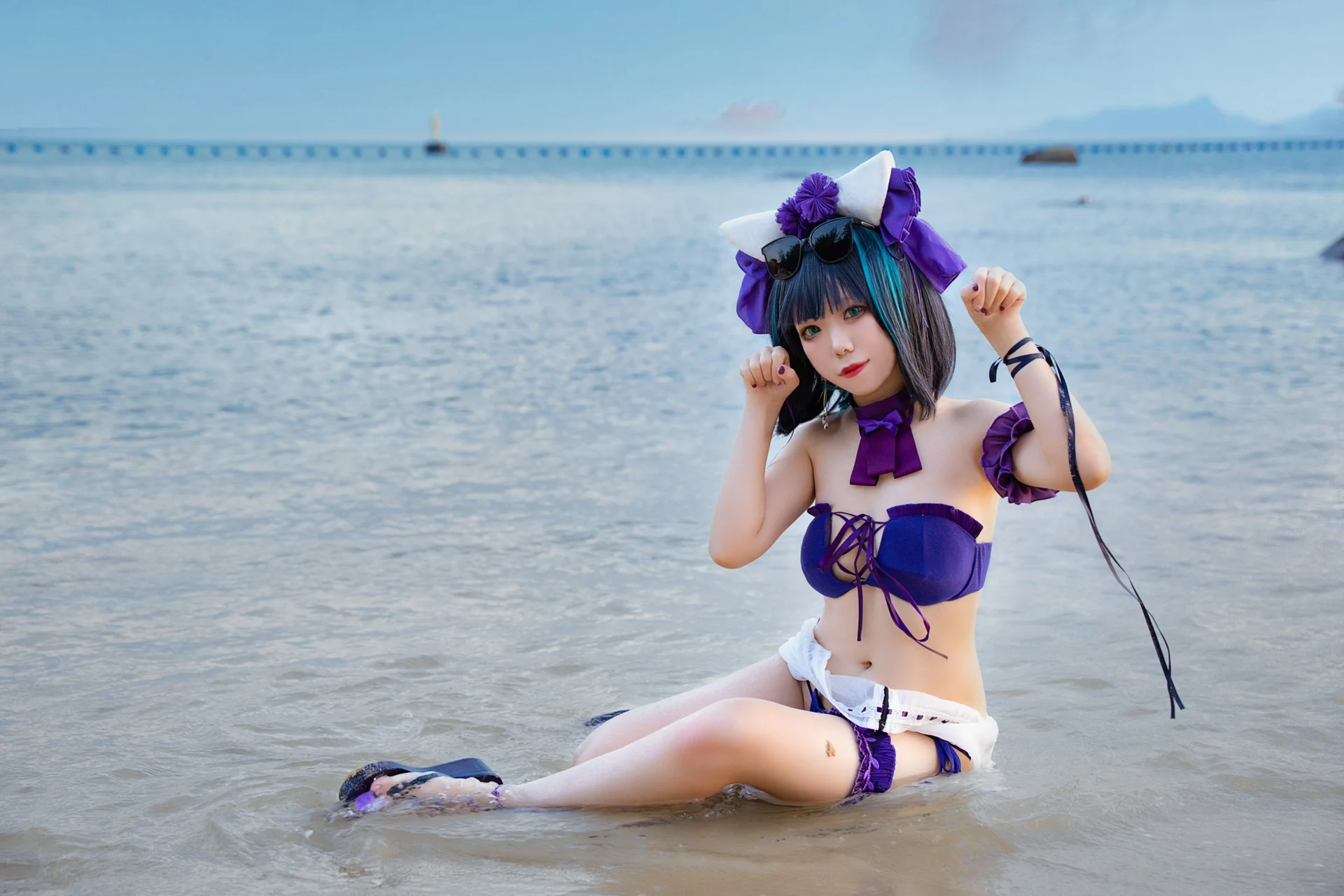 【柴郡cos】碧蓝航线夏日海边的灵动瞬间 - 第 4 张