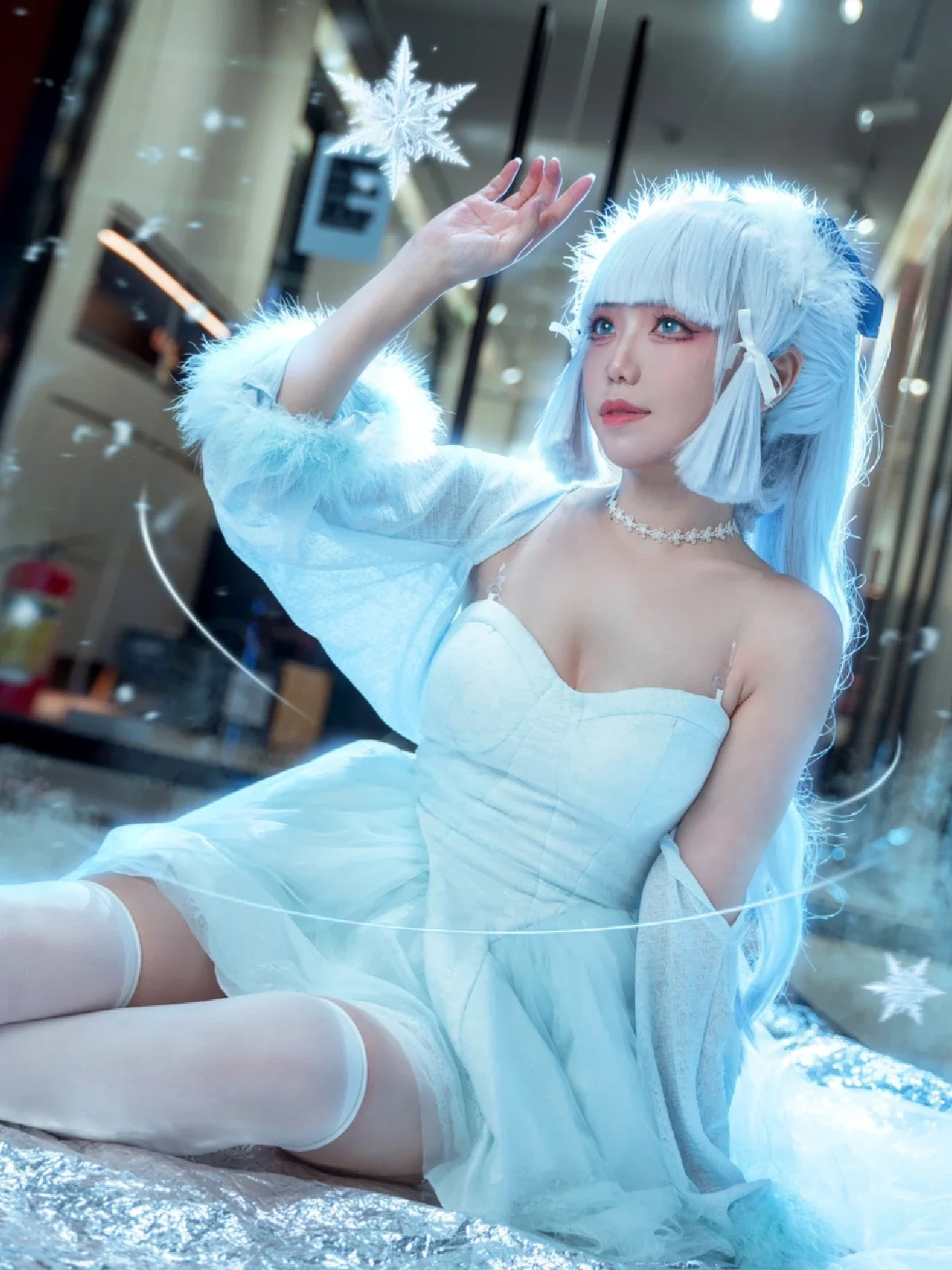 【神里绫华cos】白鹭公主换上冰雪新礼服 - 第 1 张
