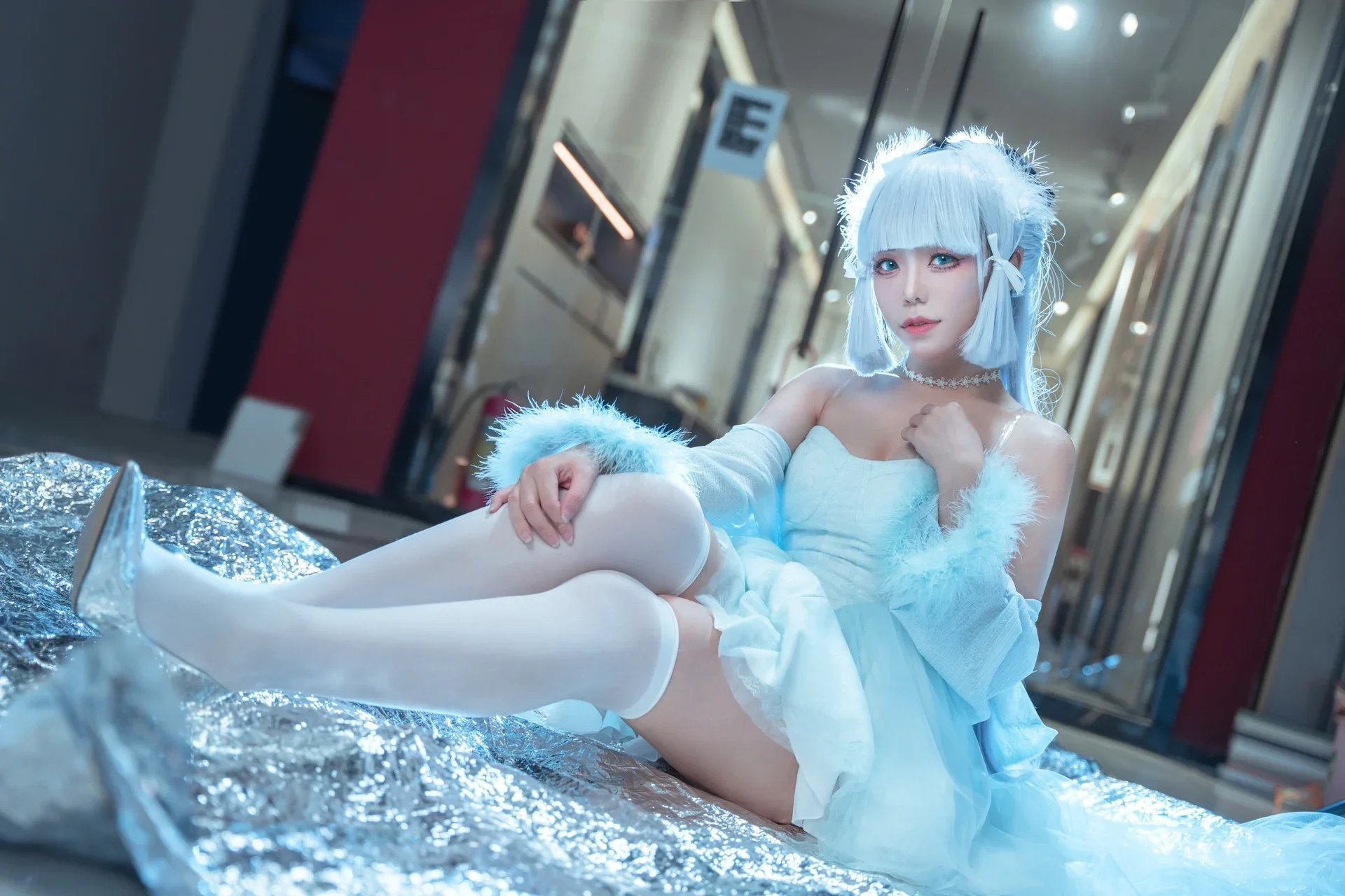 【神里绫华cos】白鹭公主换上冰雪新礼服