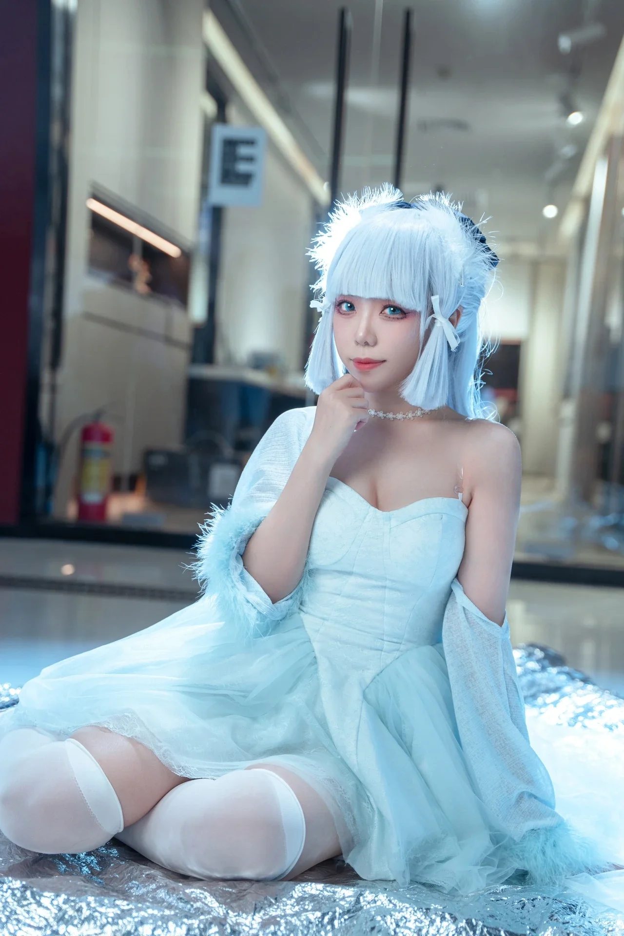 【神里绫华cos】白鹭公主换上冰雪新礼服 - 第 6 张