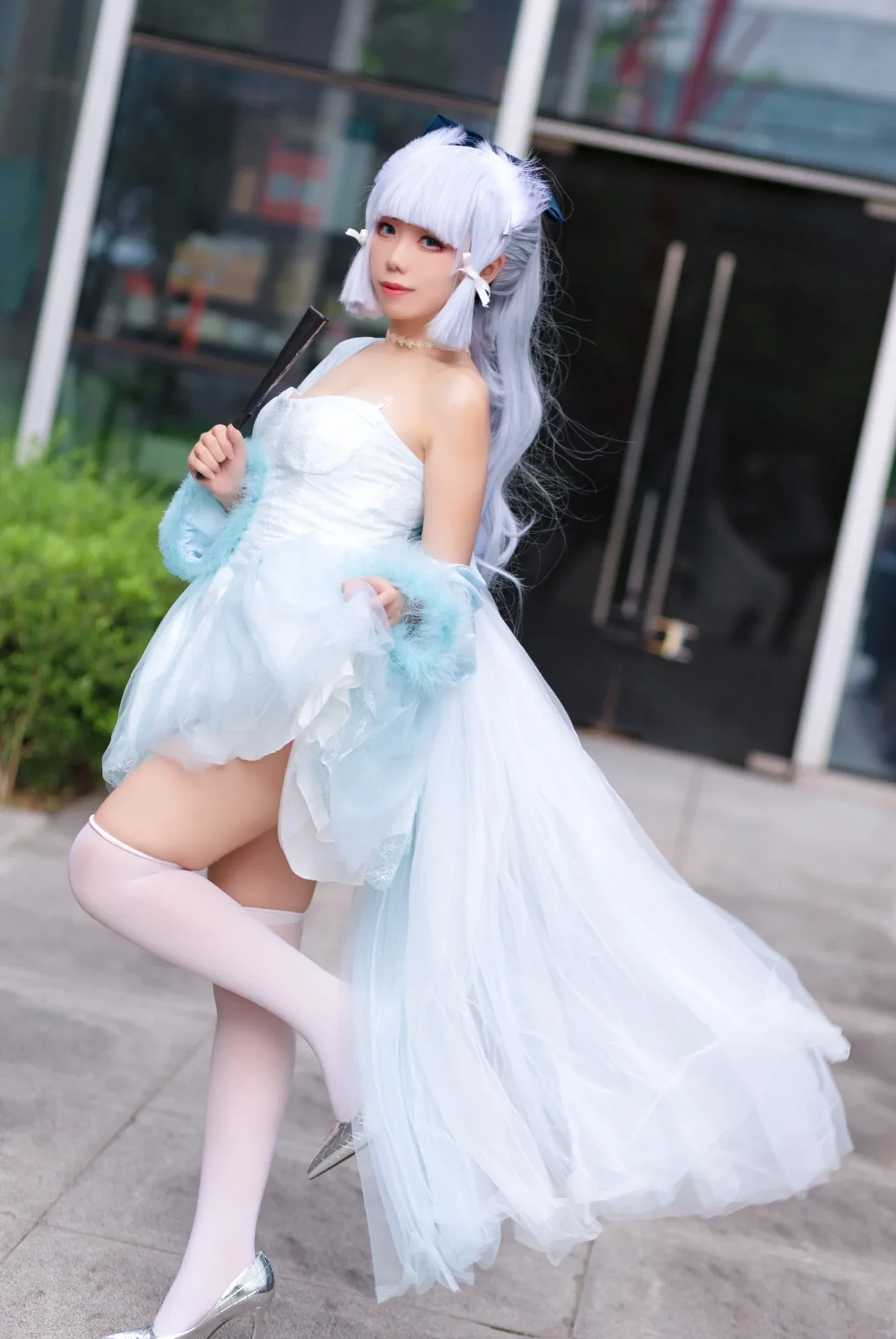 【神里绫华cos】原神神里家大小姐的冰系礼服参上