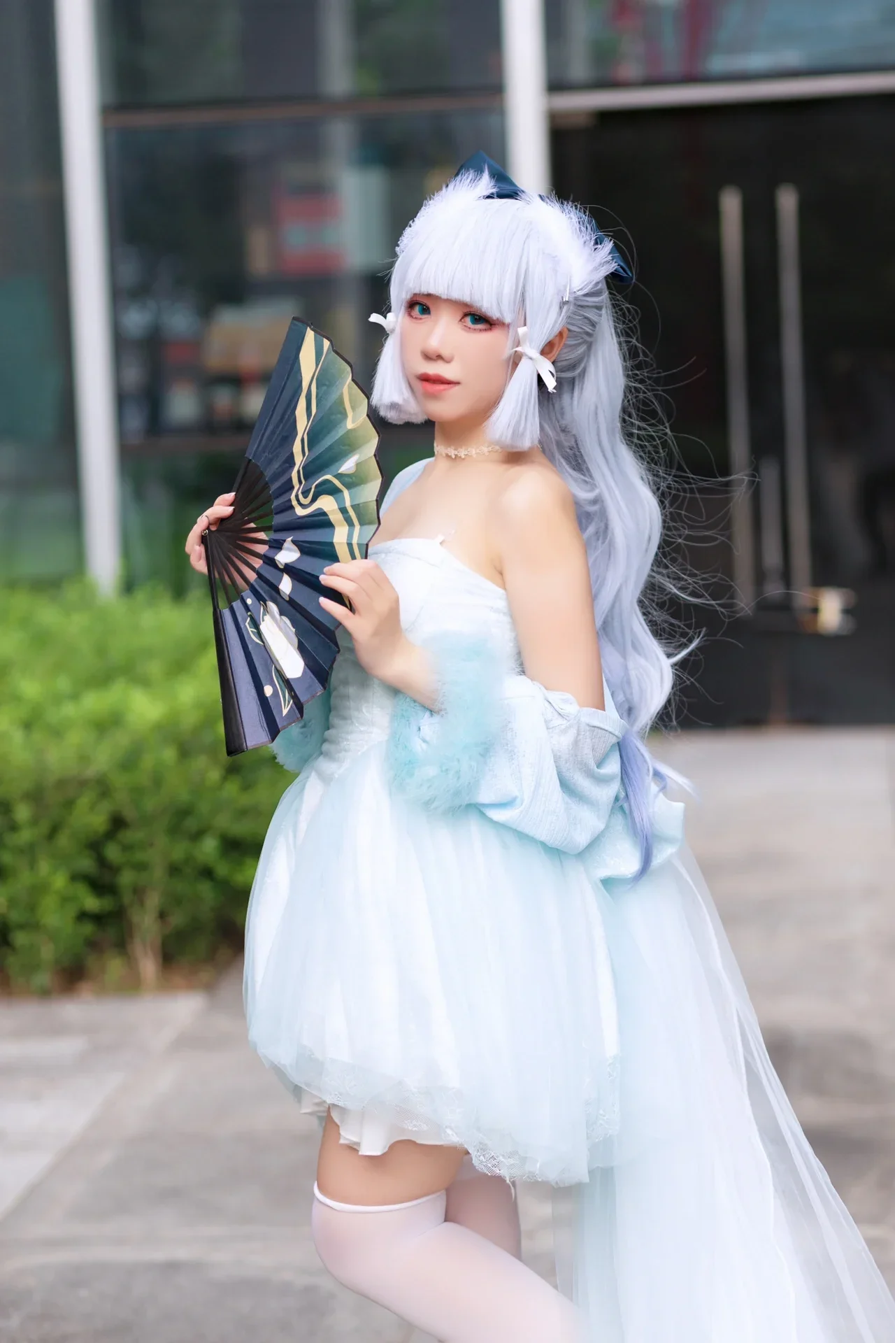【神里绫华cos】原神神里家大小姐的冰系礼服参上 - 第 2 张