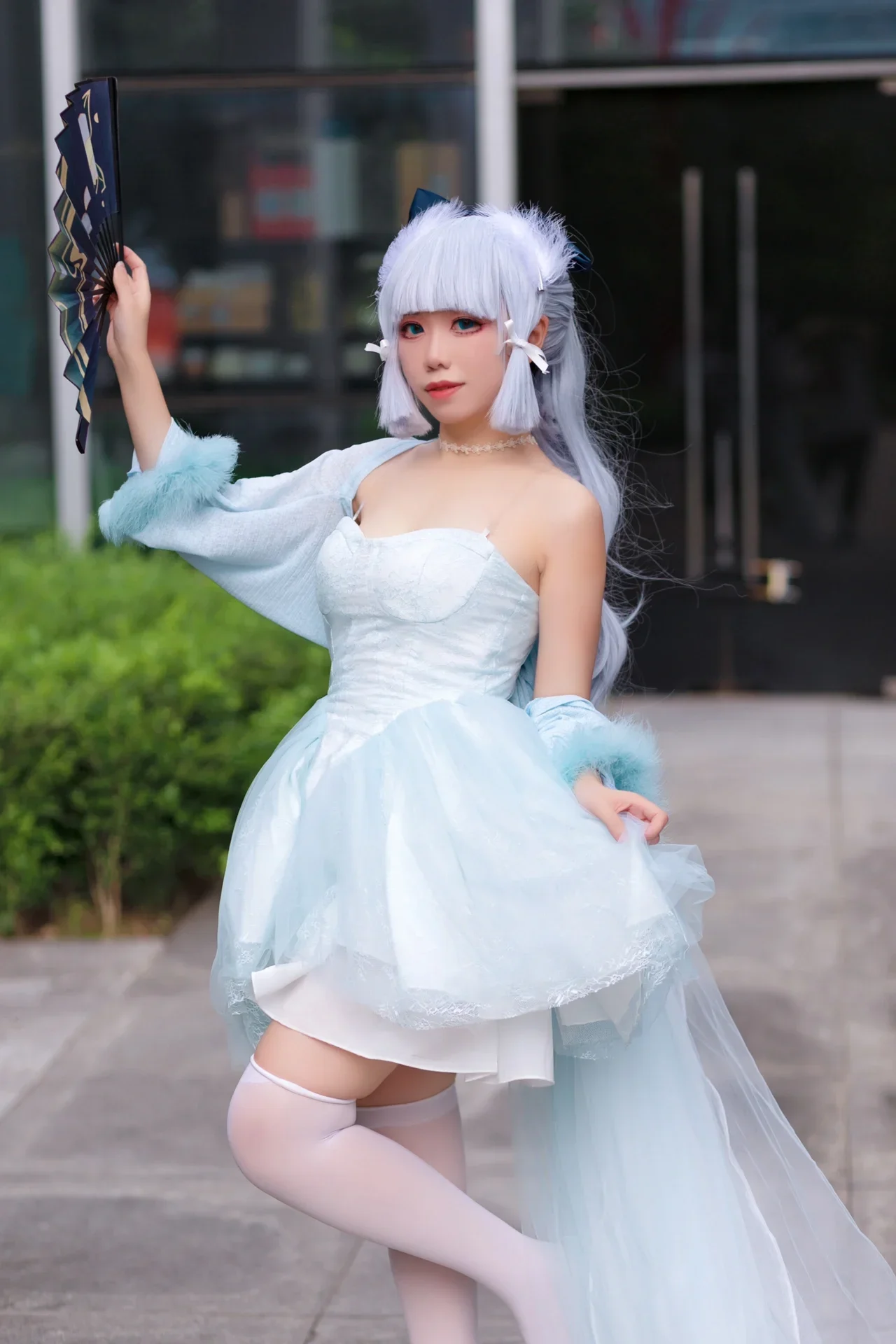 【神里绫华cos】原神神里家大小姐的冰系礼服参上 - 第 3 张