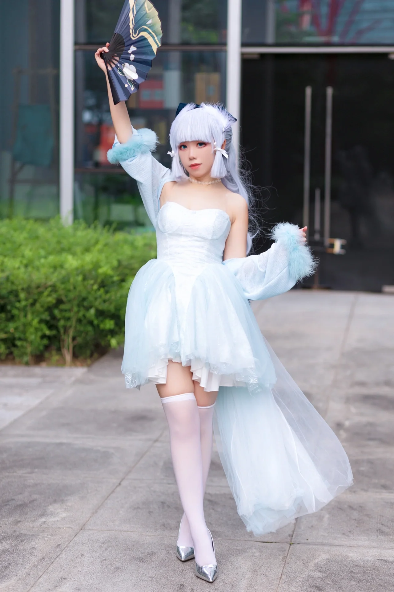【神里绫华cos】原神神里家大小姐的冰系礼服参上 - 第 5 张