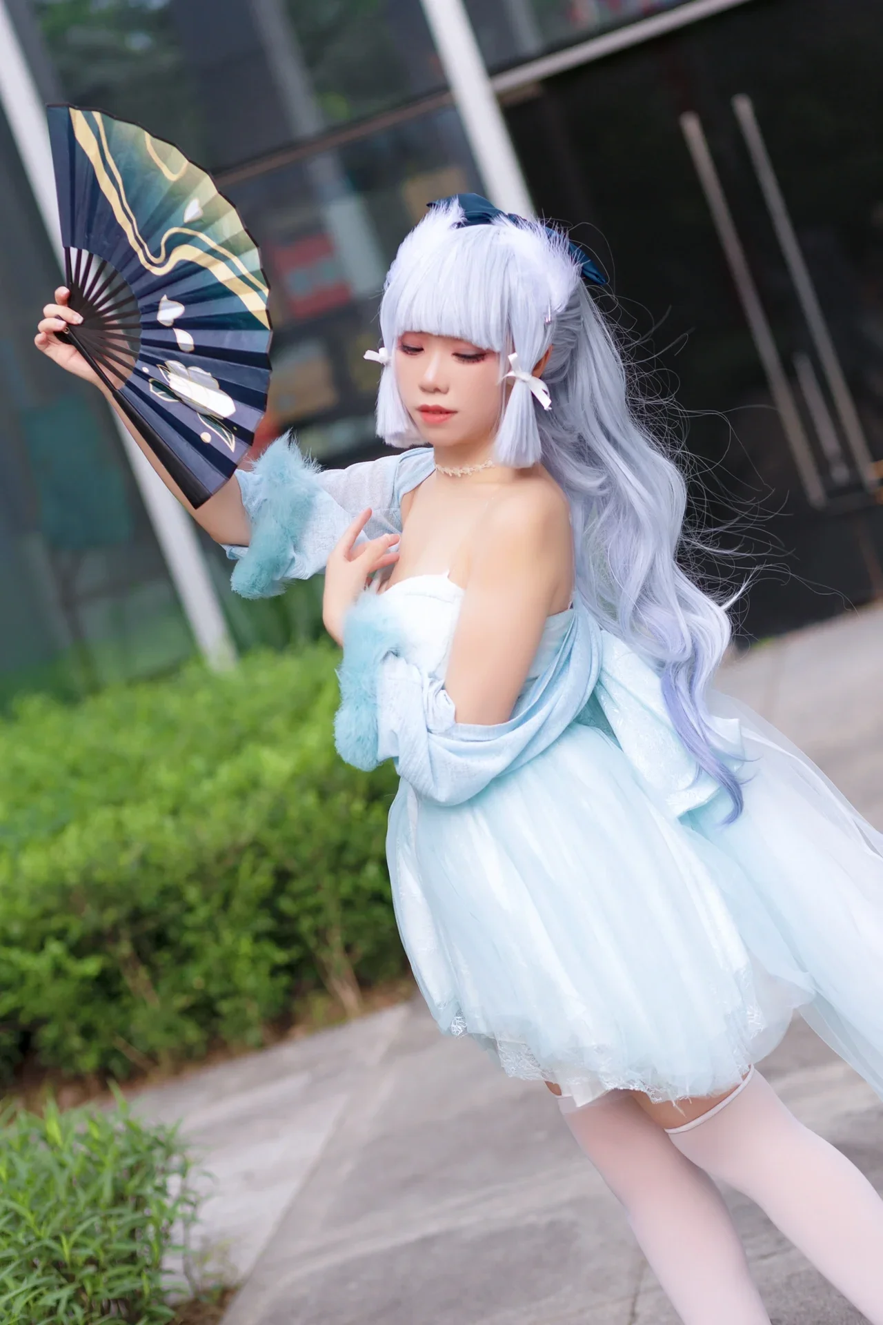 【神里绫华cos】原神神里家大小姐的冰系礼服参上 - 第 6 张
