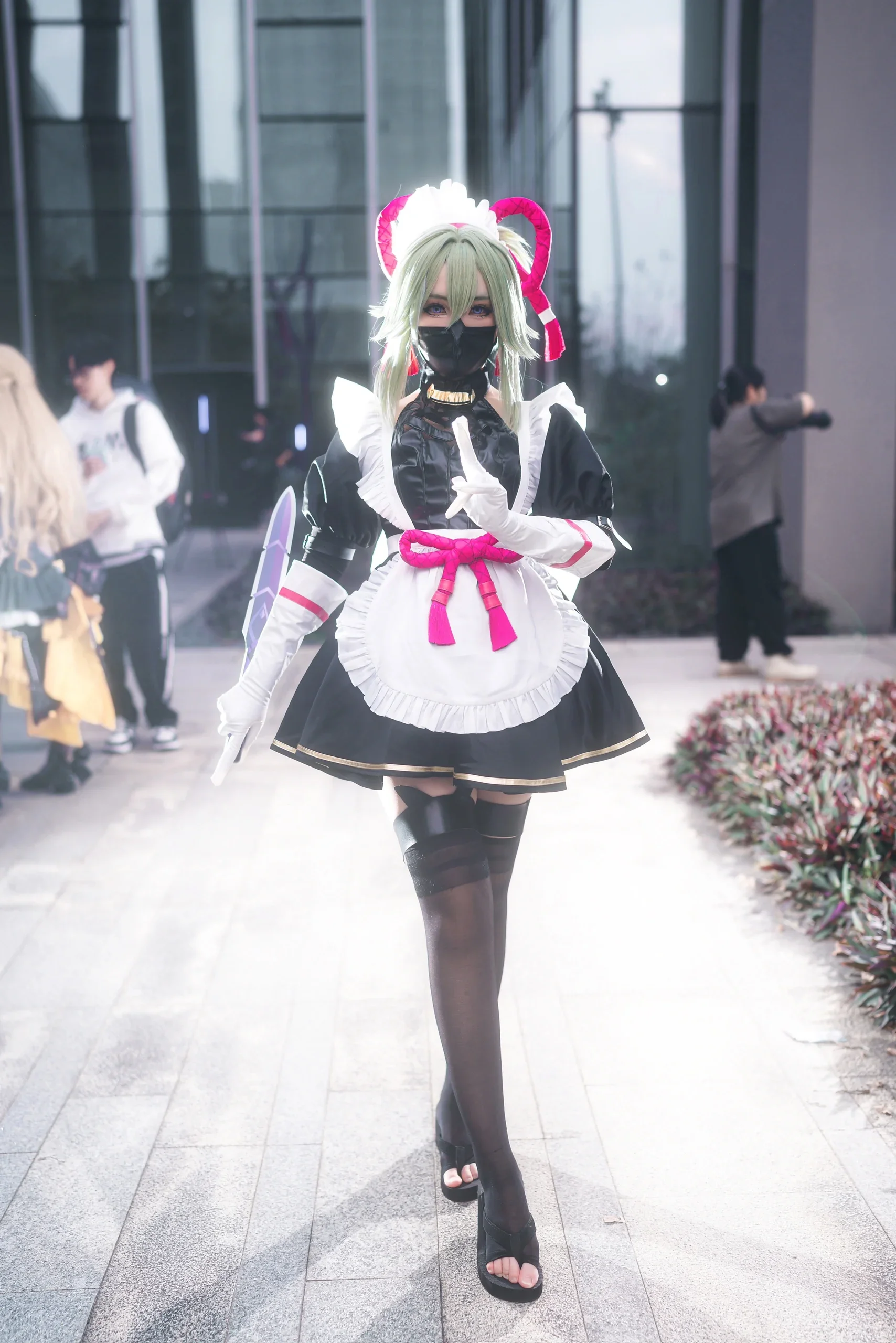 【原神久歧忍cos】荒泷派二把手的女仆装，气场十足 - 第 1 张