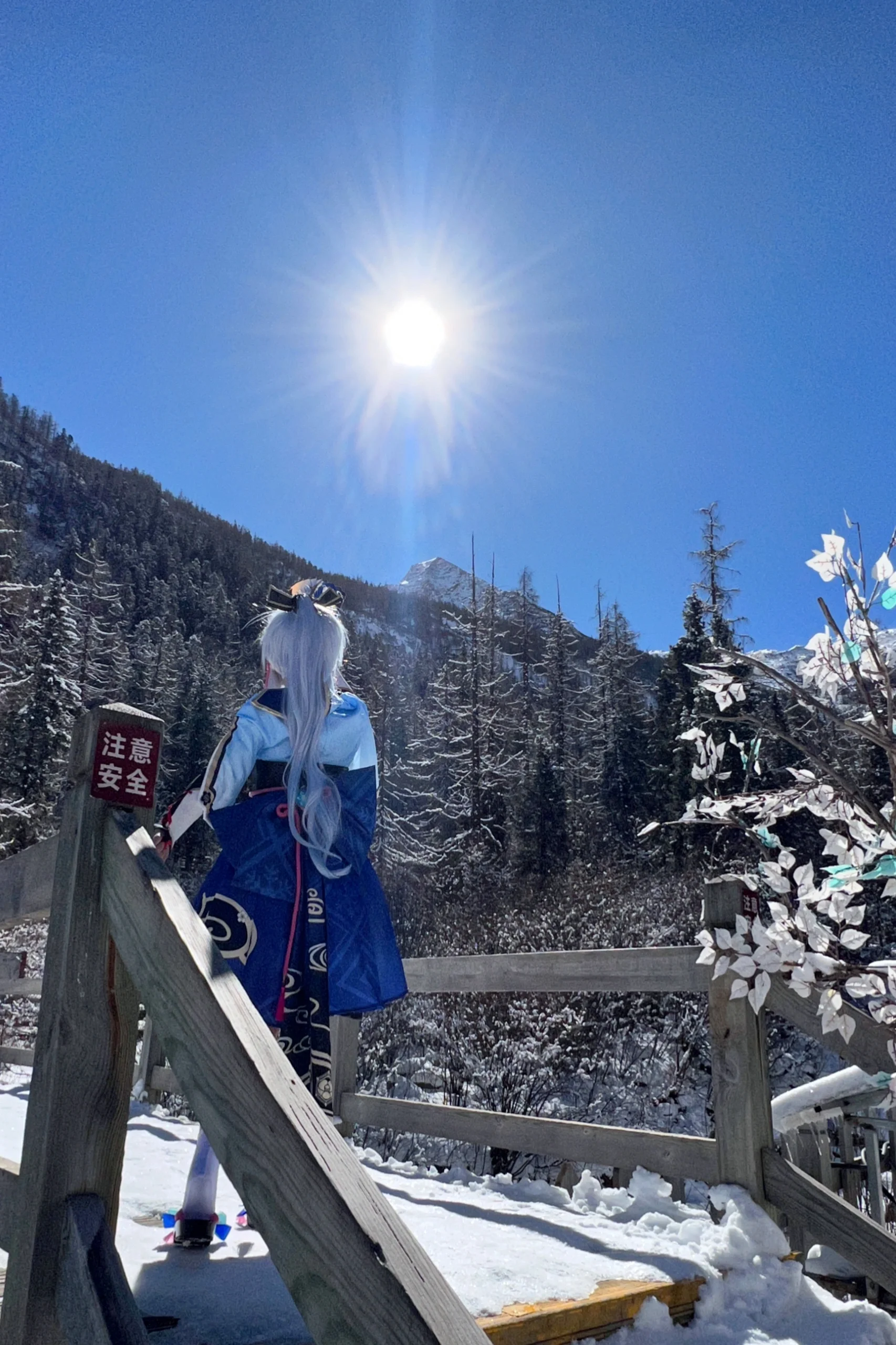 【神里绫华cos】雪原上的白鹭，直面零下气温的终极挑战 - 第 1 张