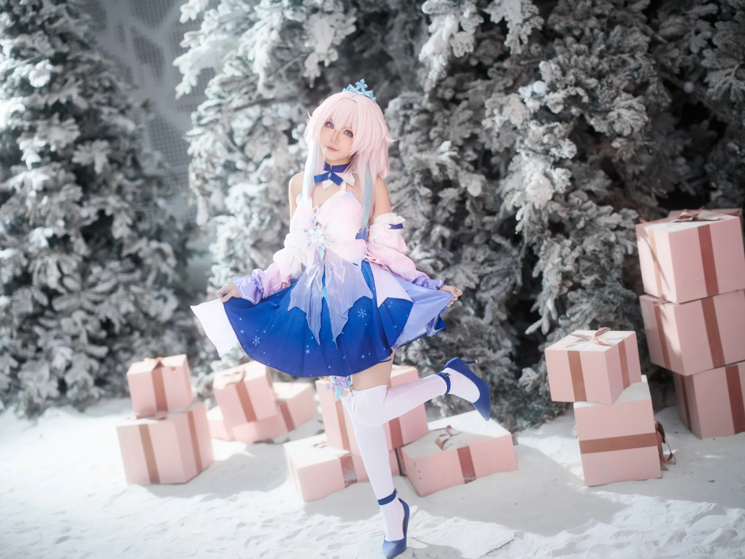 【三月七cos】雪中的生日派对，这颗星星今天属于我 - 第 7 张