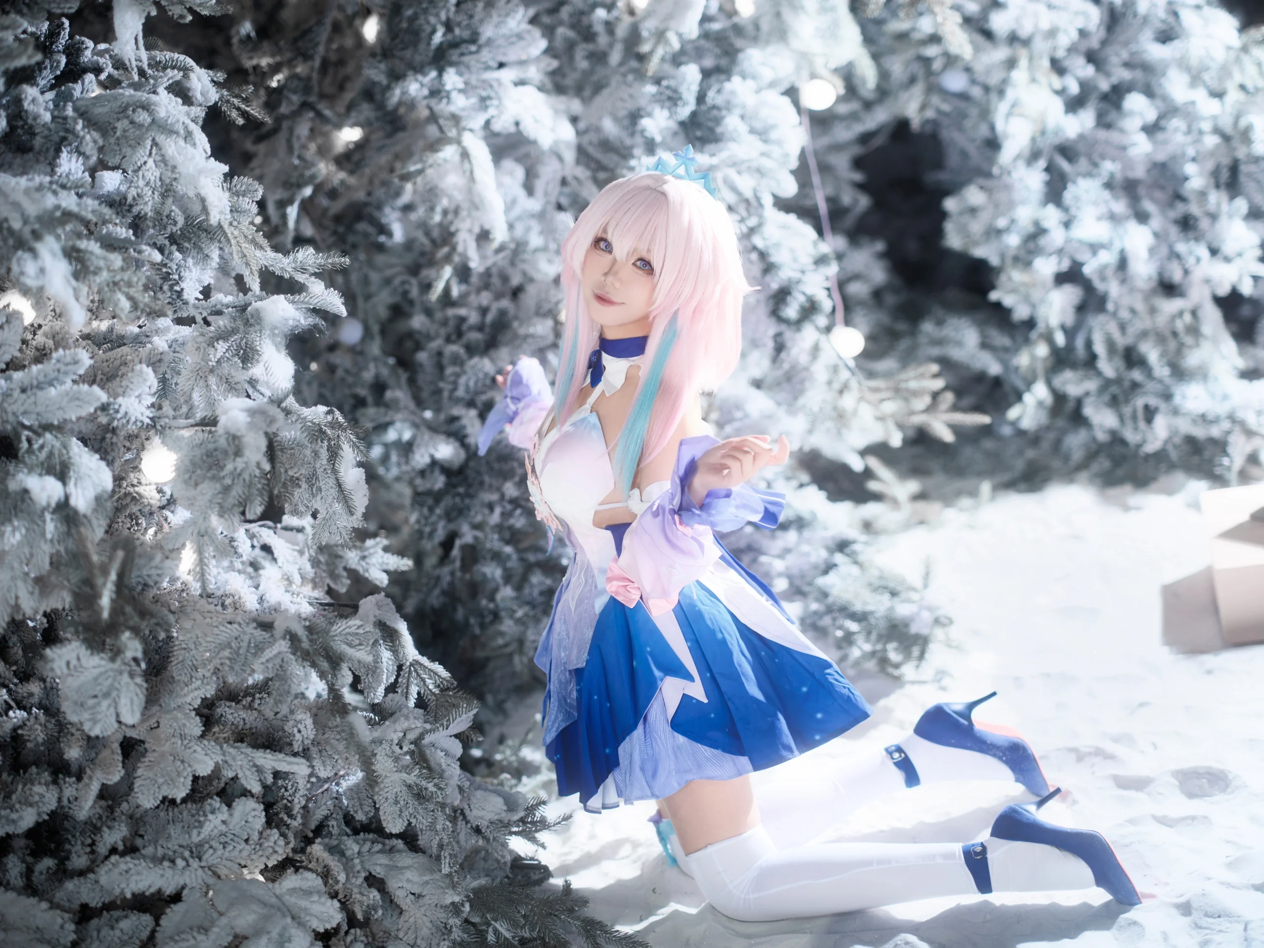 【三月七cos】雪中的生日派对，这颗星星今天属于我 - 第 9 张