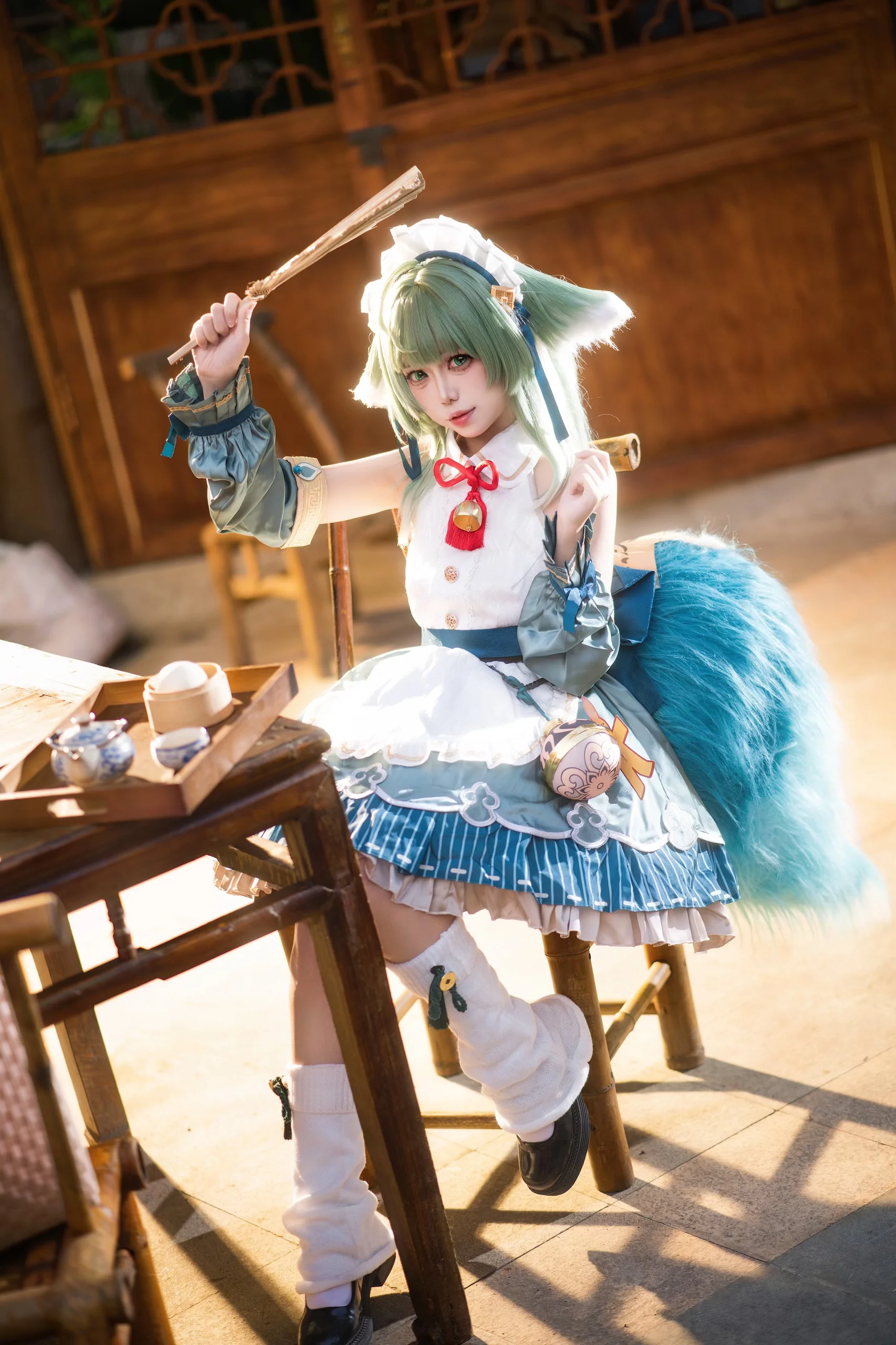 【藿藿cos】在崩壞星穹鐵道的傳統茶室裡當女僕 - 第 1 張