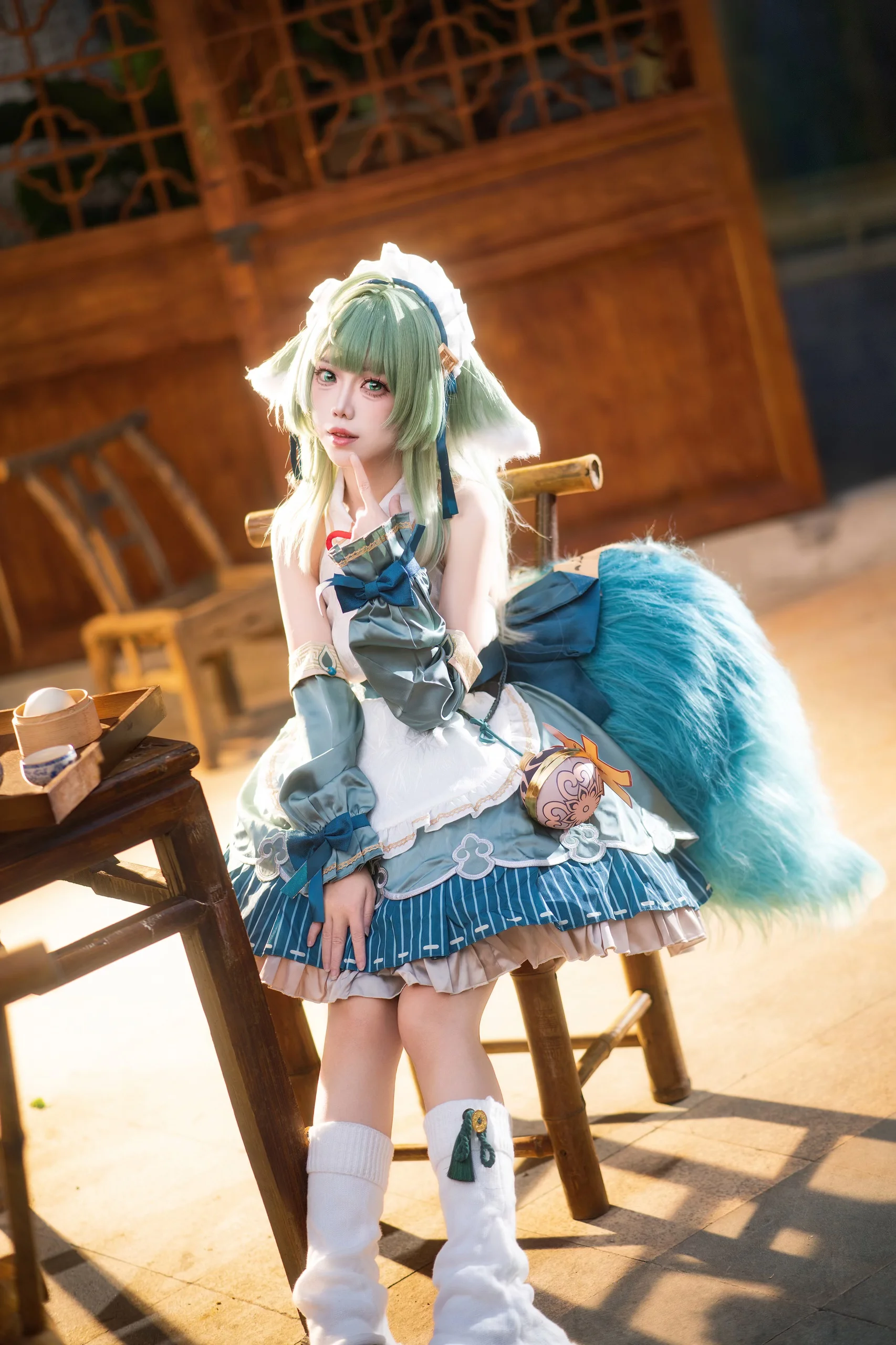 【藿藿cos】在崩壞星穹鐵道的傳統茶室裡當女僕 - 第 2 張