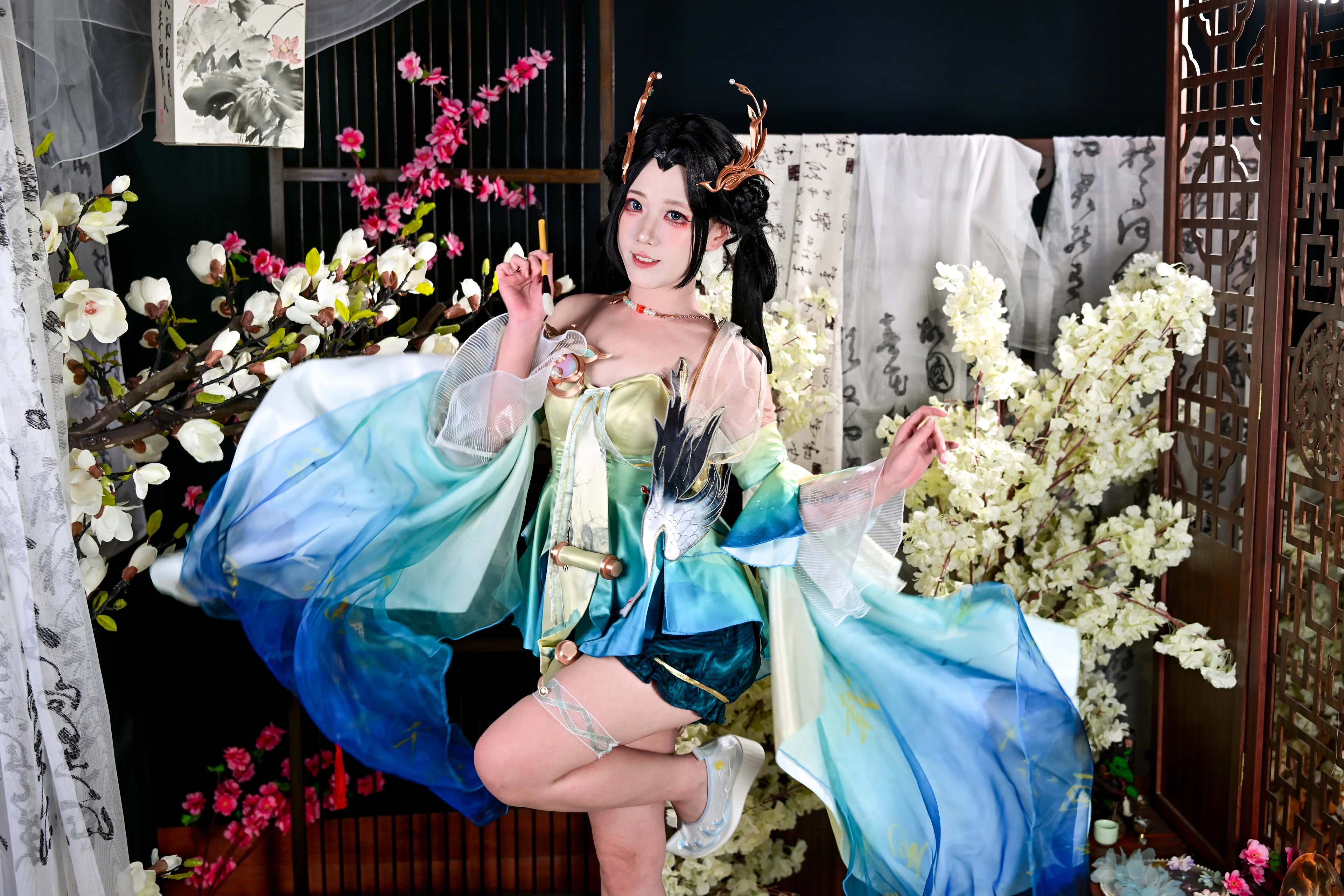 【蓝梦cos】永劫无间里的那份灵动与飘逸 - 第 5 张