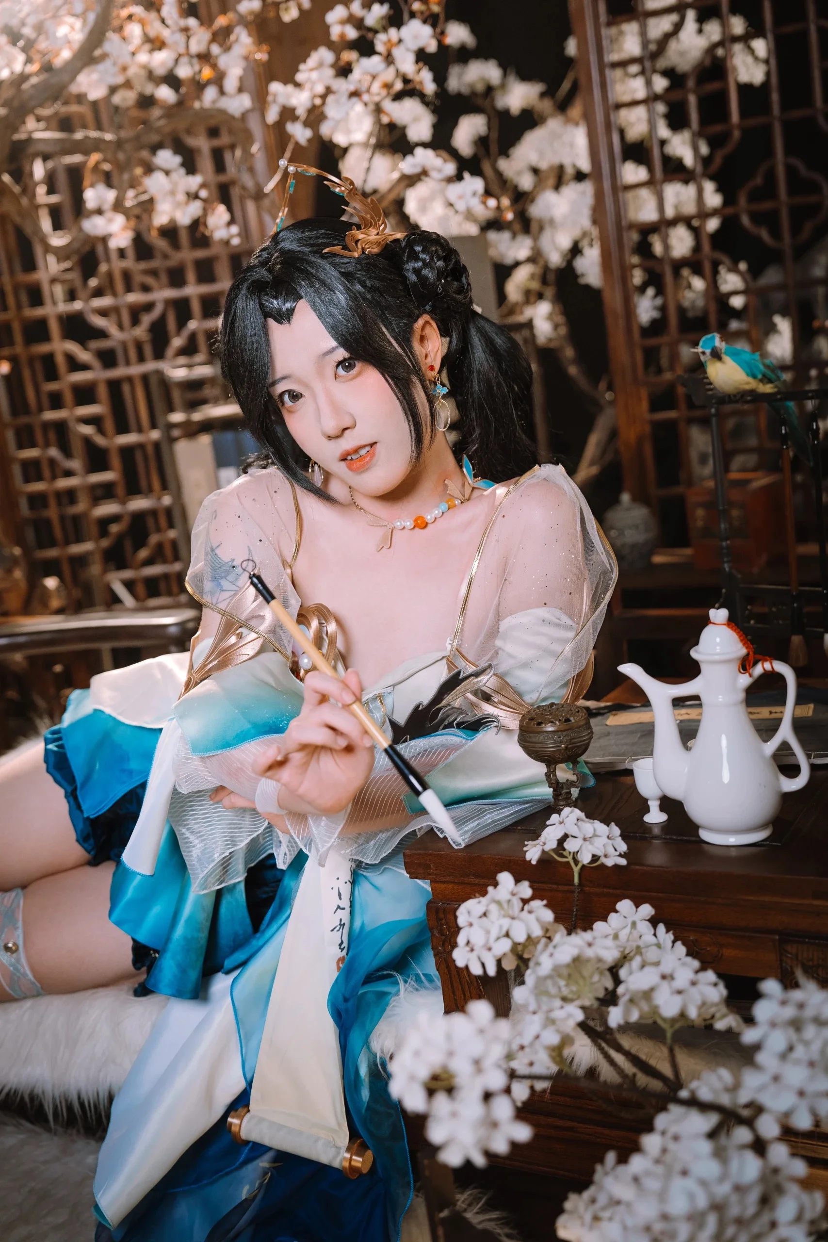 【蓝梦cos】永劫无间手游蓝梦的墨韵书香