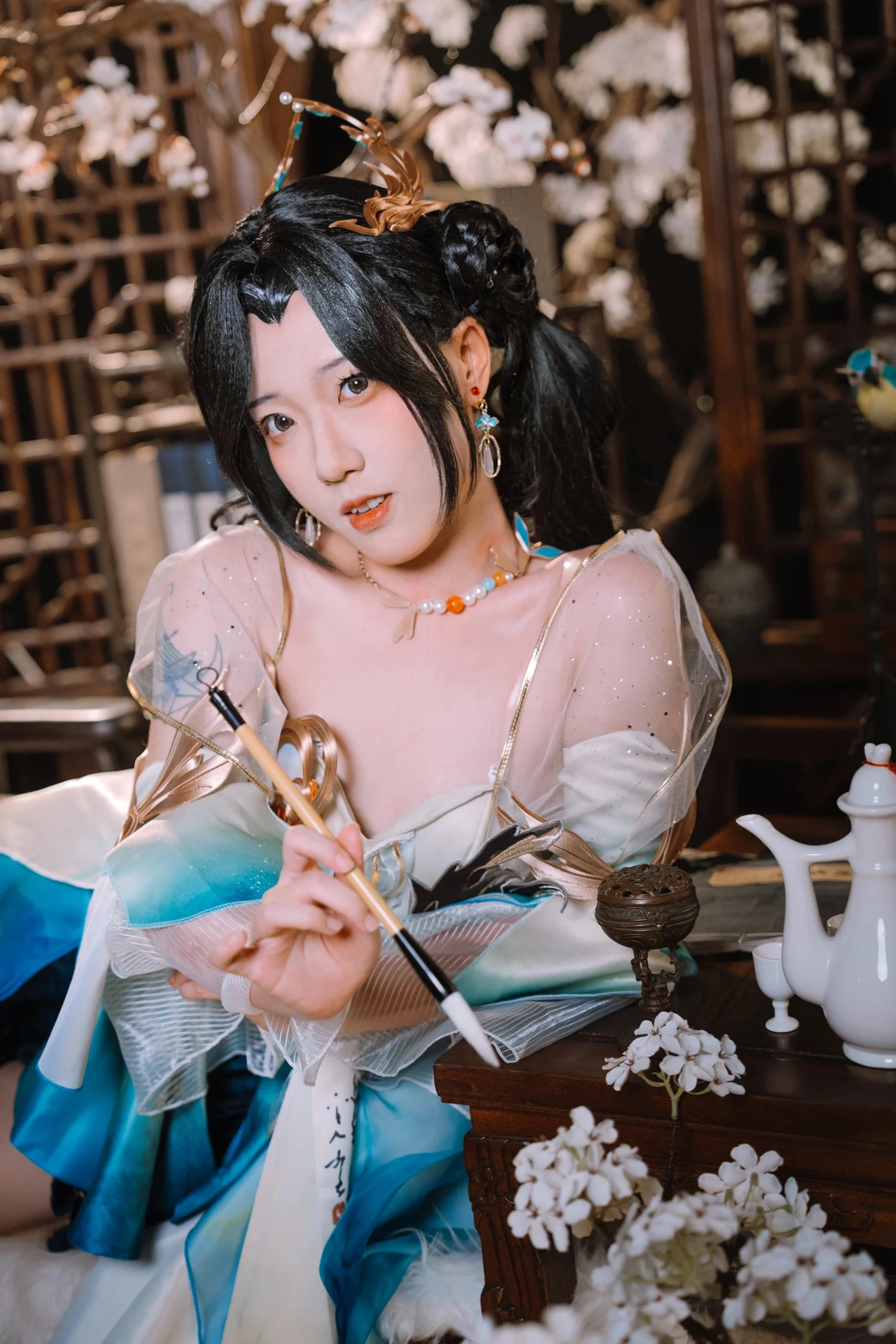 【蓝梦cos】永劫无间手游蓝梦的墨韵书香 - 第 2 张