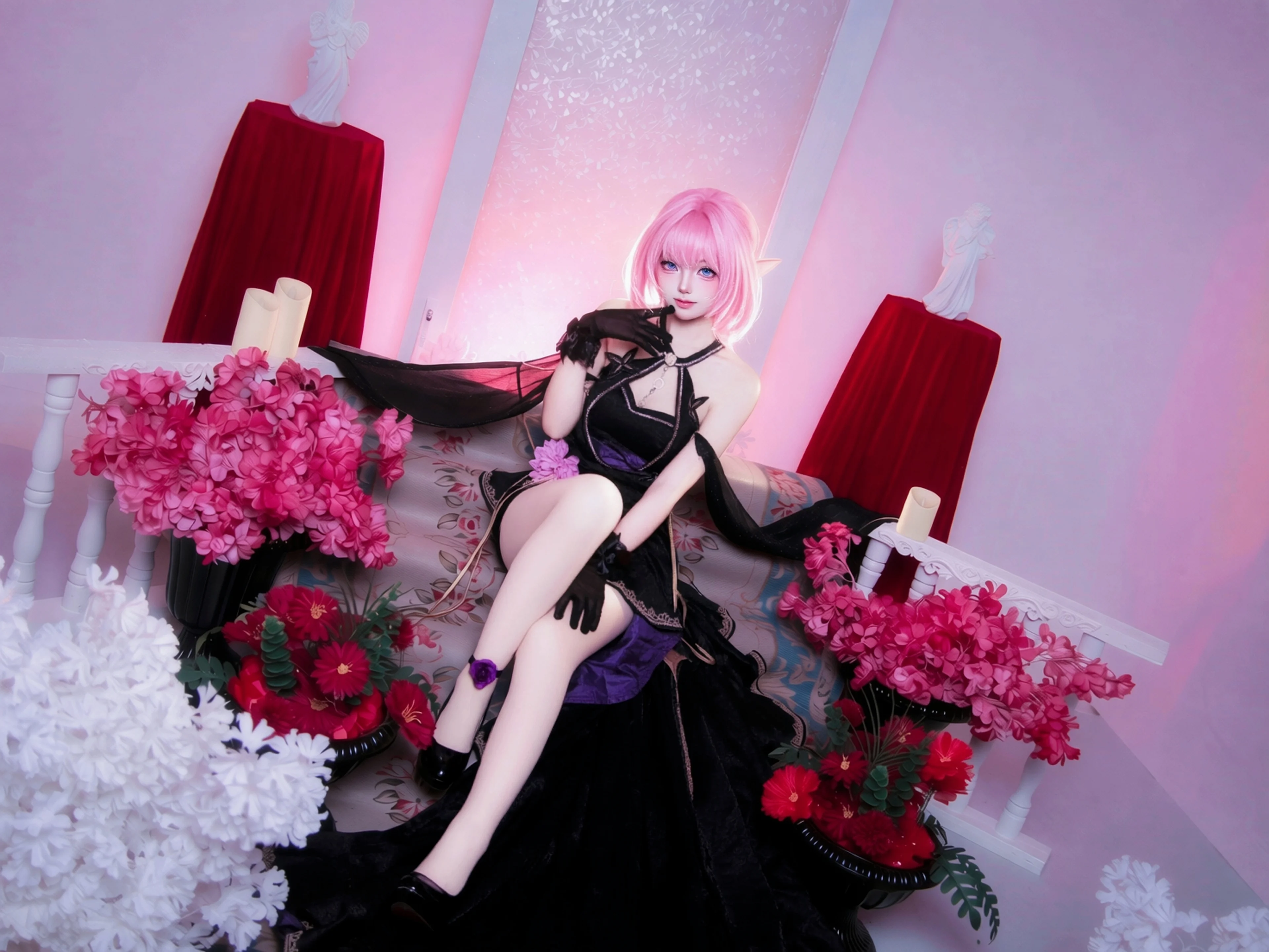 【爱莉希雅cos】崩坏三创忆之境，无暇粉色精灵优雅降临 - 第 2 张