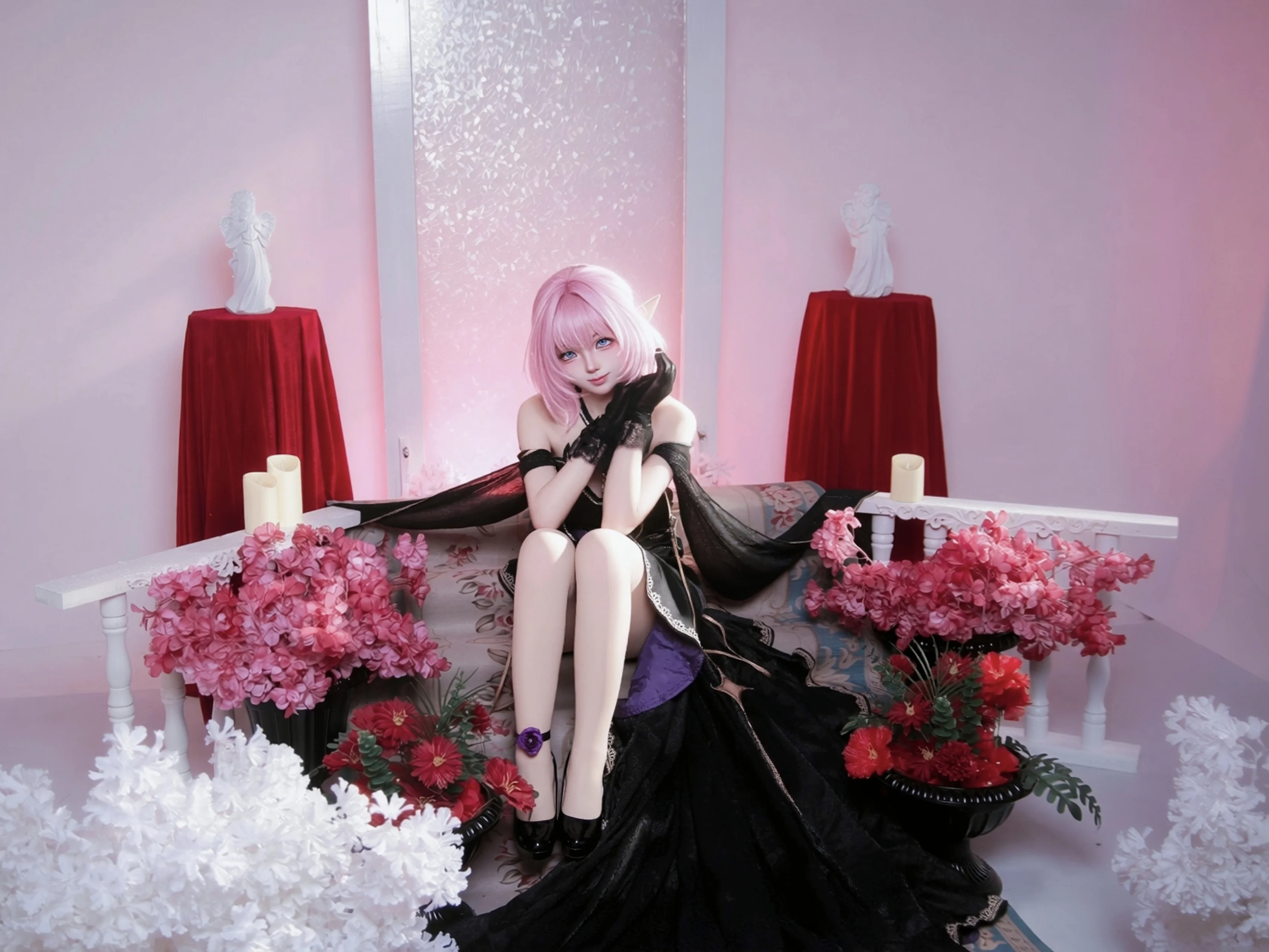 【爱莉希雅cos】崩坏三创忆之境，无暇粉色精灵优雅降临 - 第 3 张