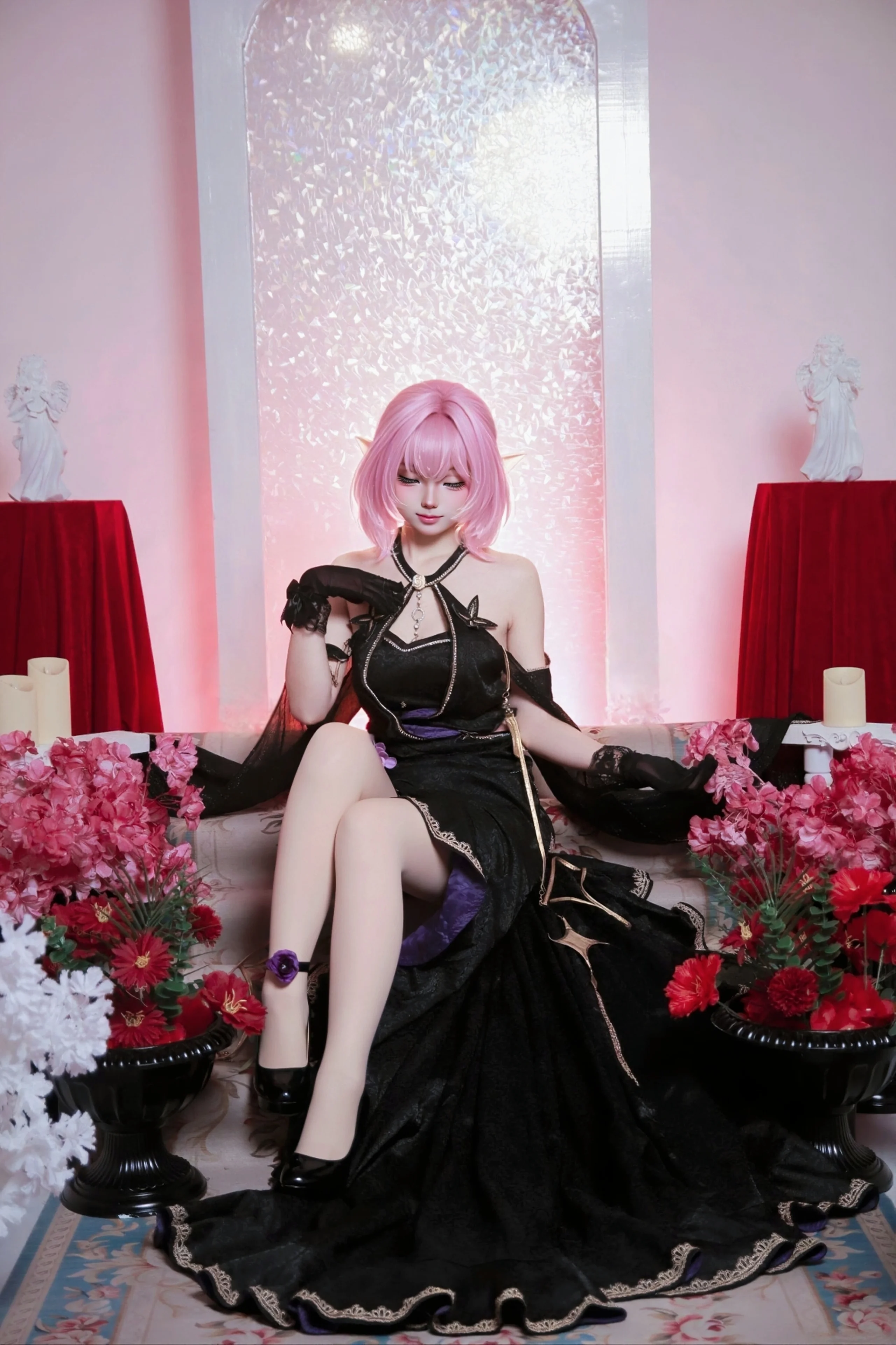 【爱莉希雅cos】崩坏三创忆之境，无暇粉色精灵优雅降临 - 第 5 张