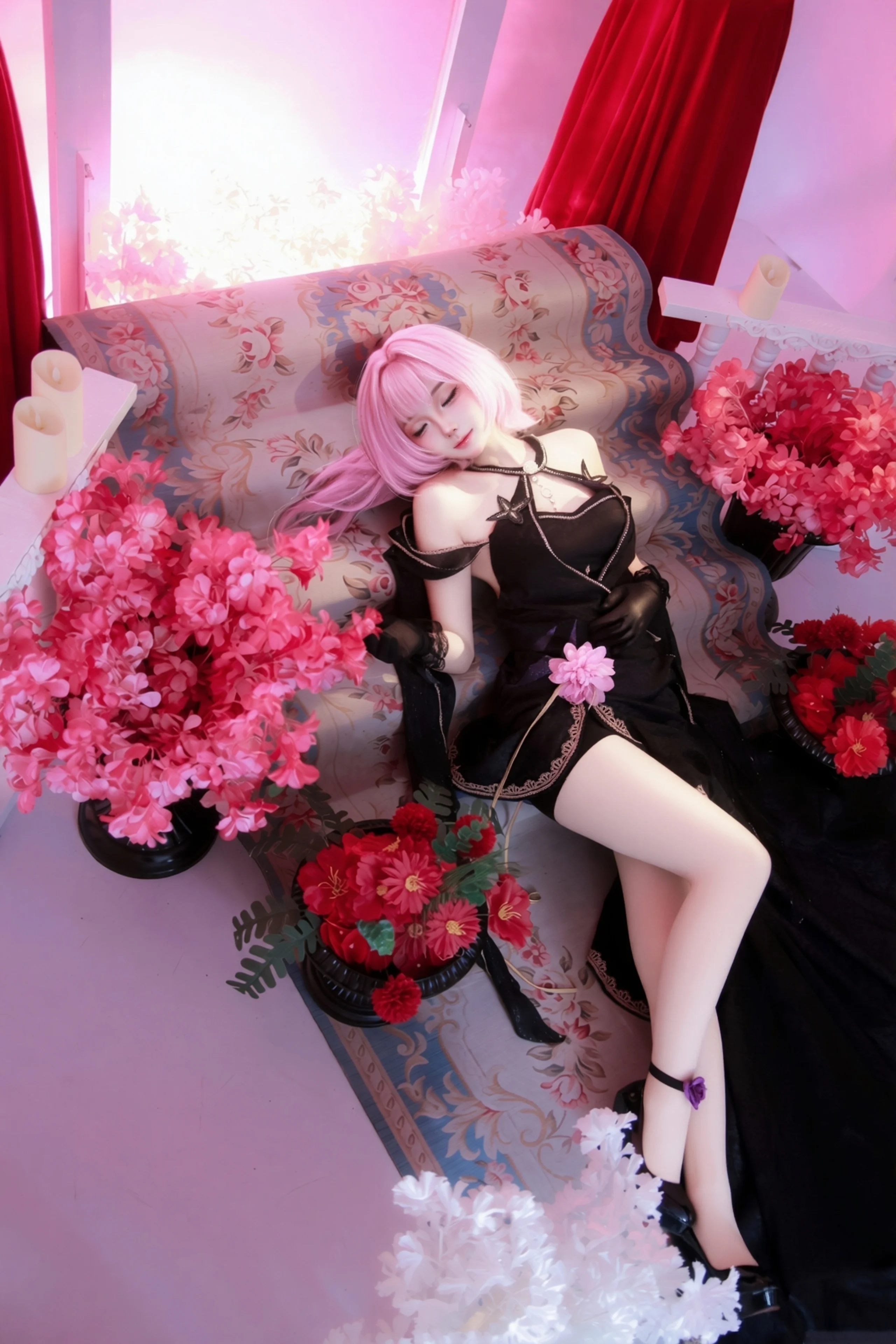 【爱莉希雅cos】崩坏三创忆之境，无暇粉色精灵优雅降临 - 第 8 张