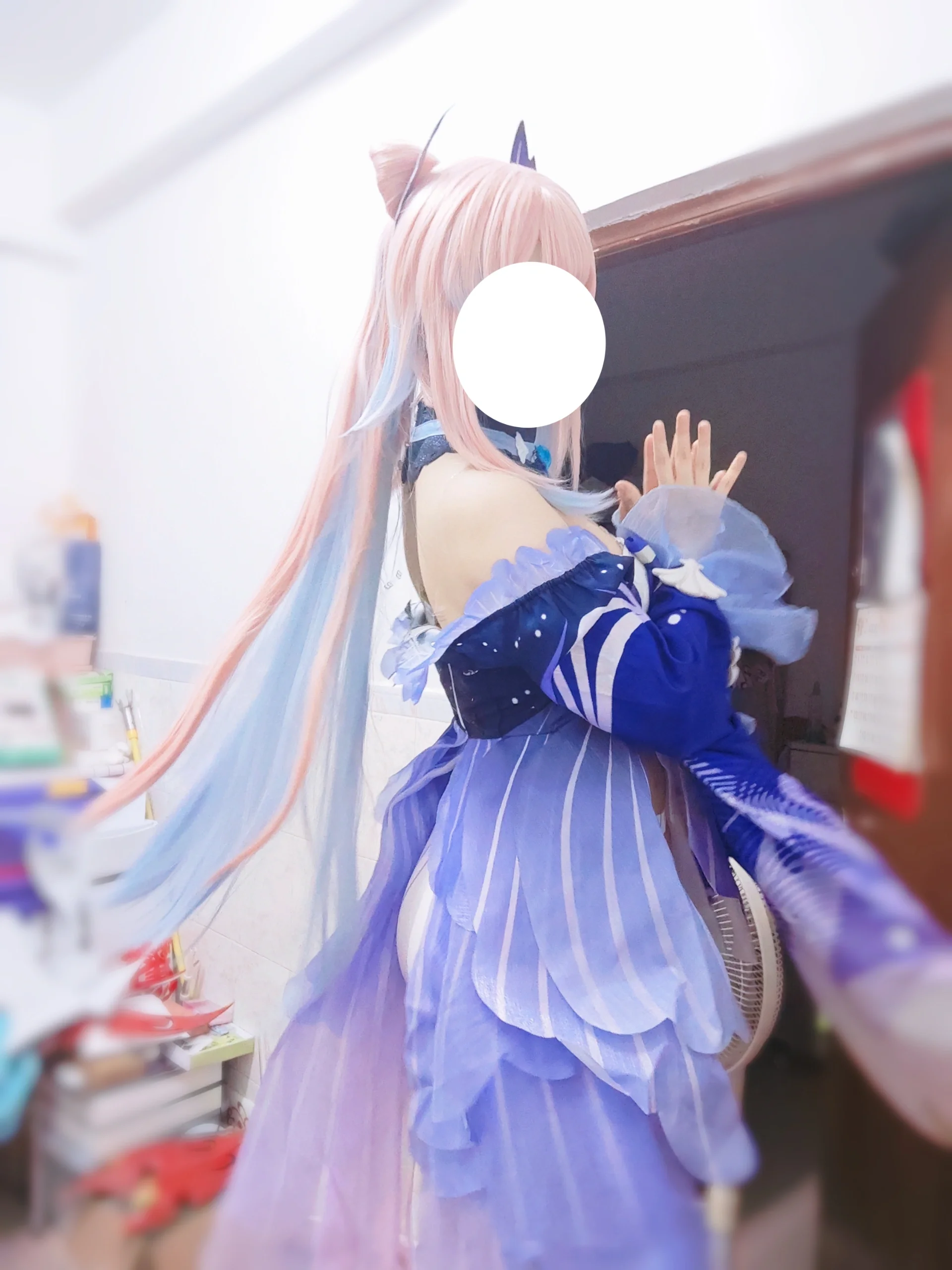 【心海cos】海祇岛现人神巫女的试衣初体验 - 第 2 张