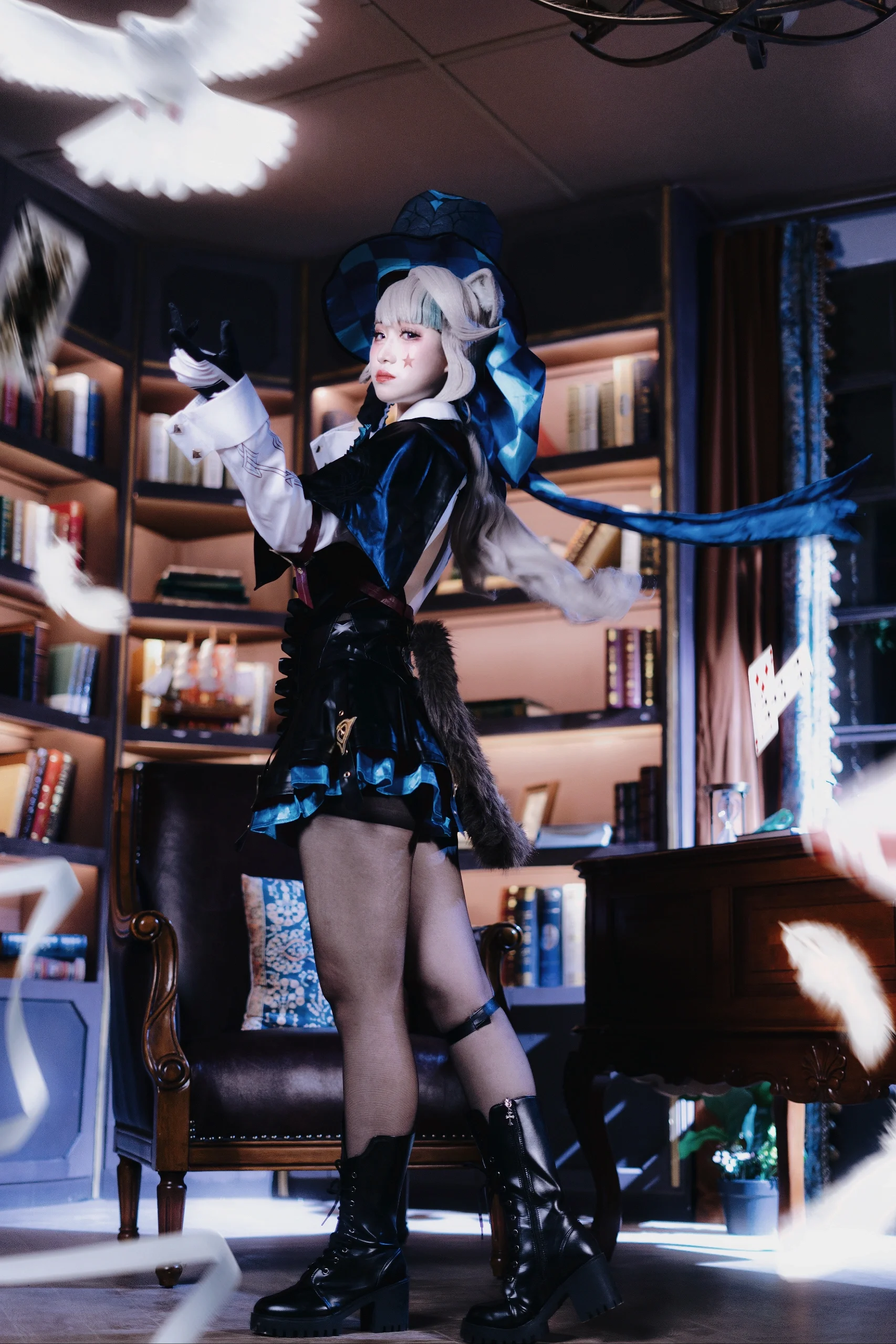 【琳妮特cos】枫丹魔术猫猫的魔术秀，复古书房正片 - 第 3 张