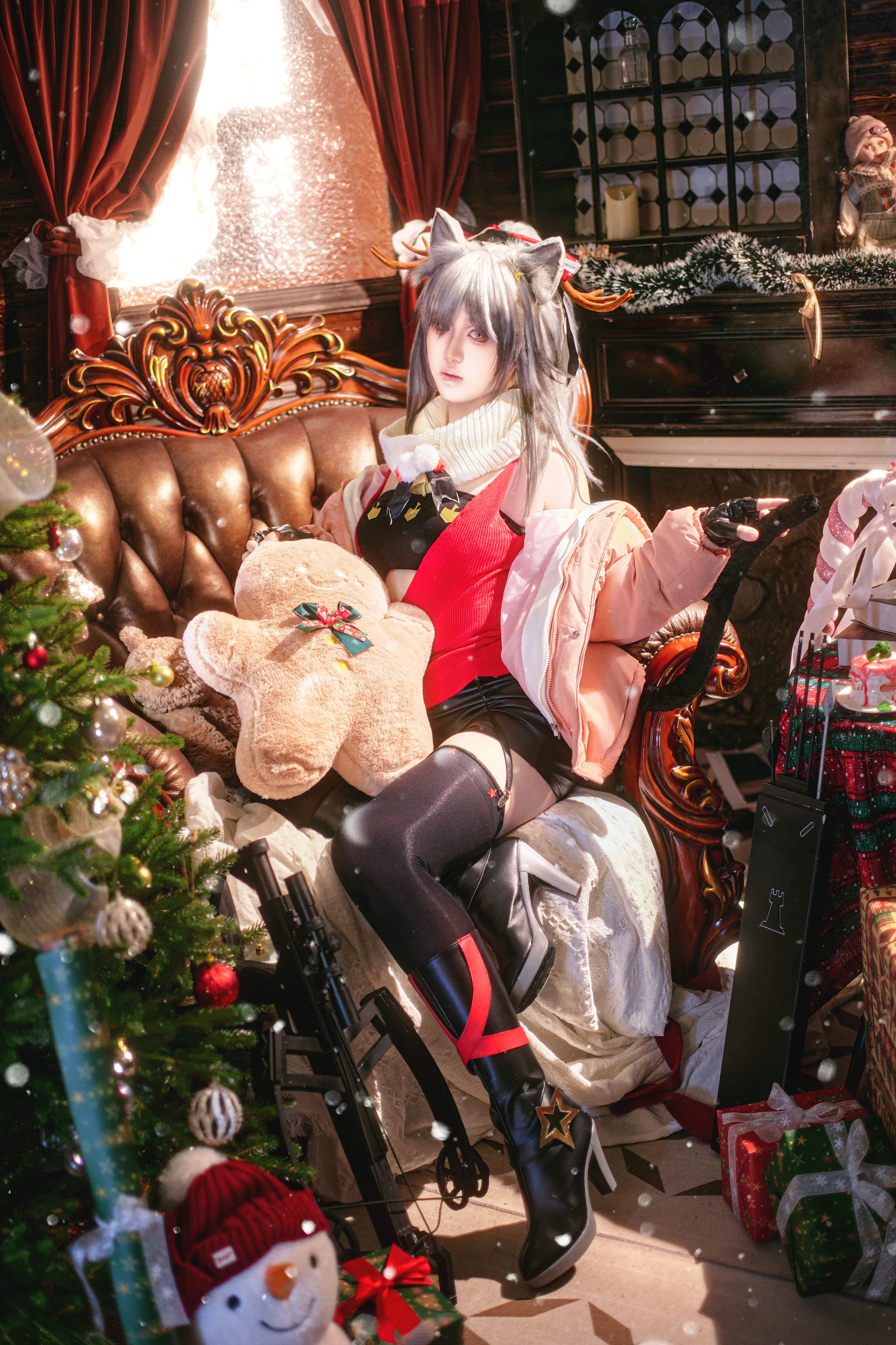 【黑cos】明日方舟 黑 的聖誕小屋與冬日靜好
