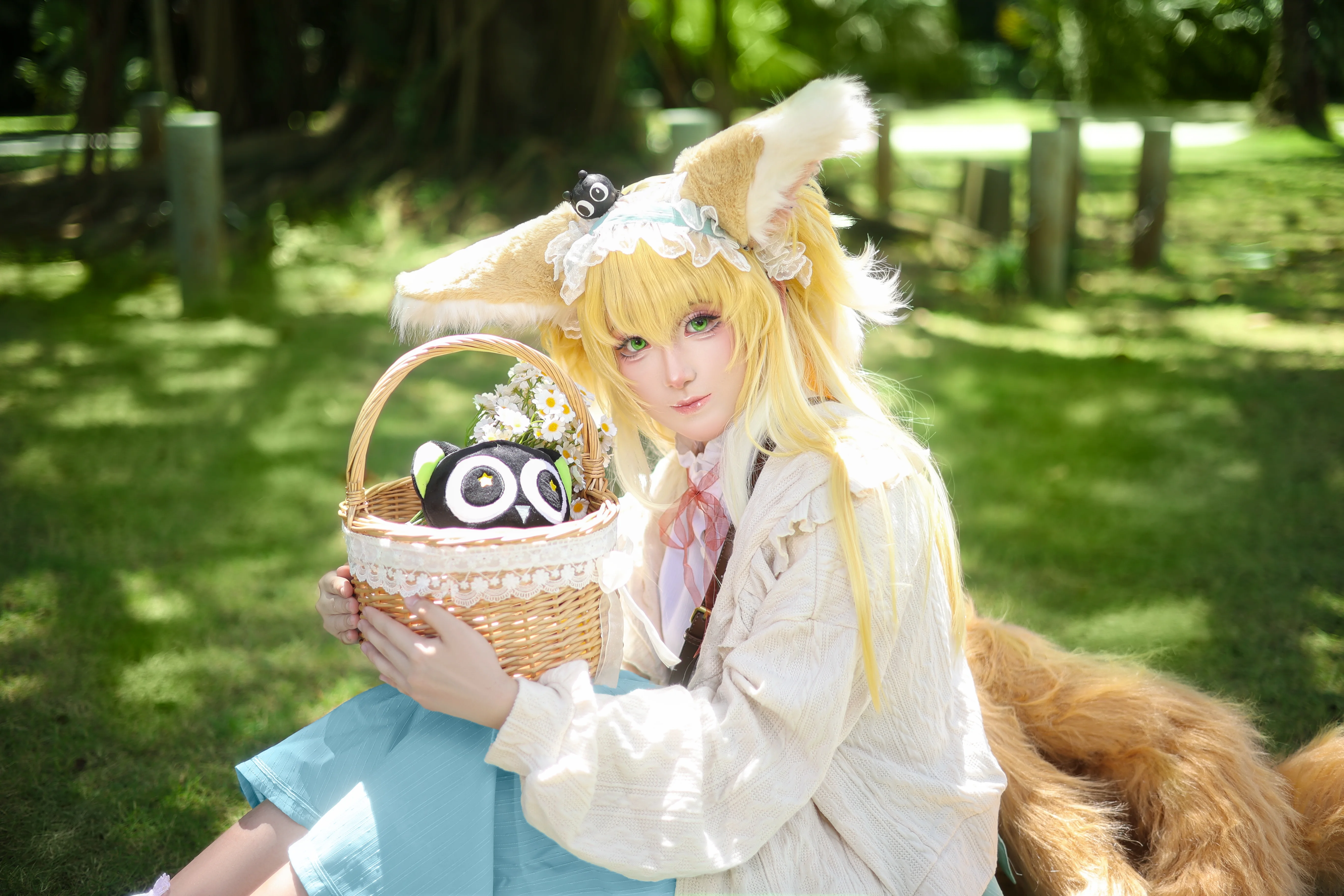 【铃兰cos】阳光正好，带小篮子去草地野餐 - 第 2 张