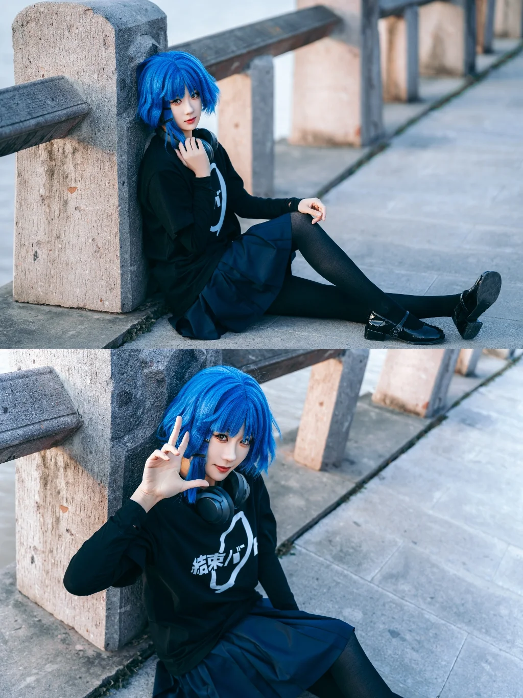 [Yamada Ryo Cosplay] The Winter Bassist of Grand Canal Park: That Splash of Blue in the White Buildings - Image 6