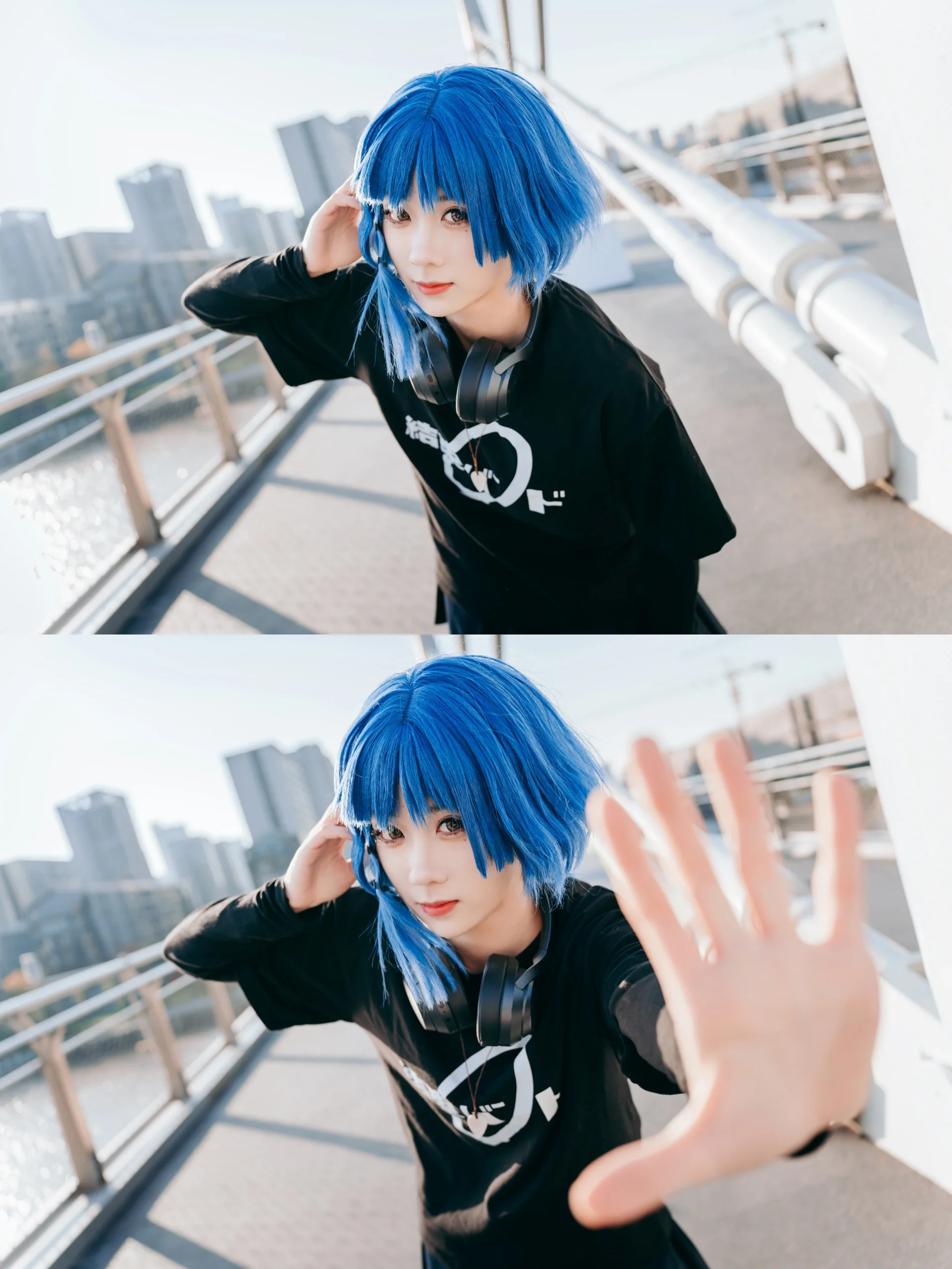 [Yamada Ryo Cosplay] The Winter Bassist of Grand Canal Park: That Splash of Blue in the White Buildings - Image 8