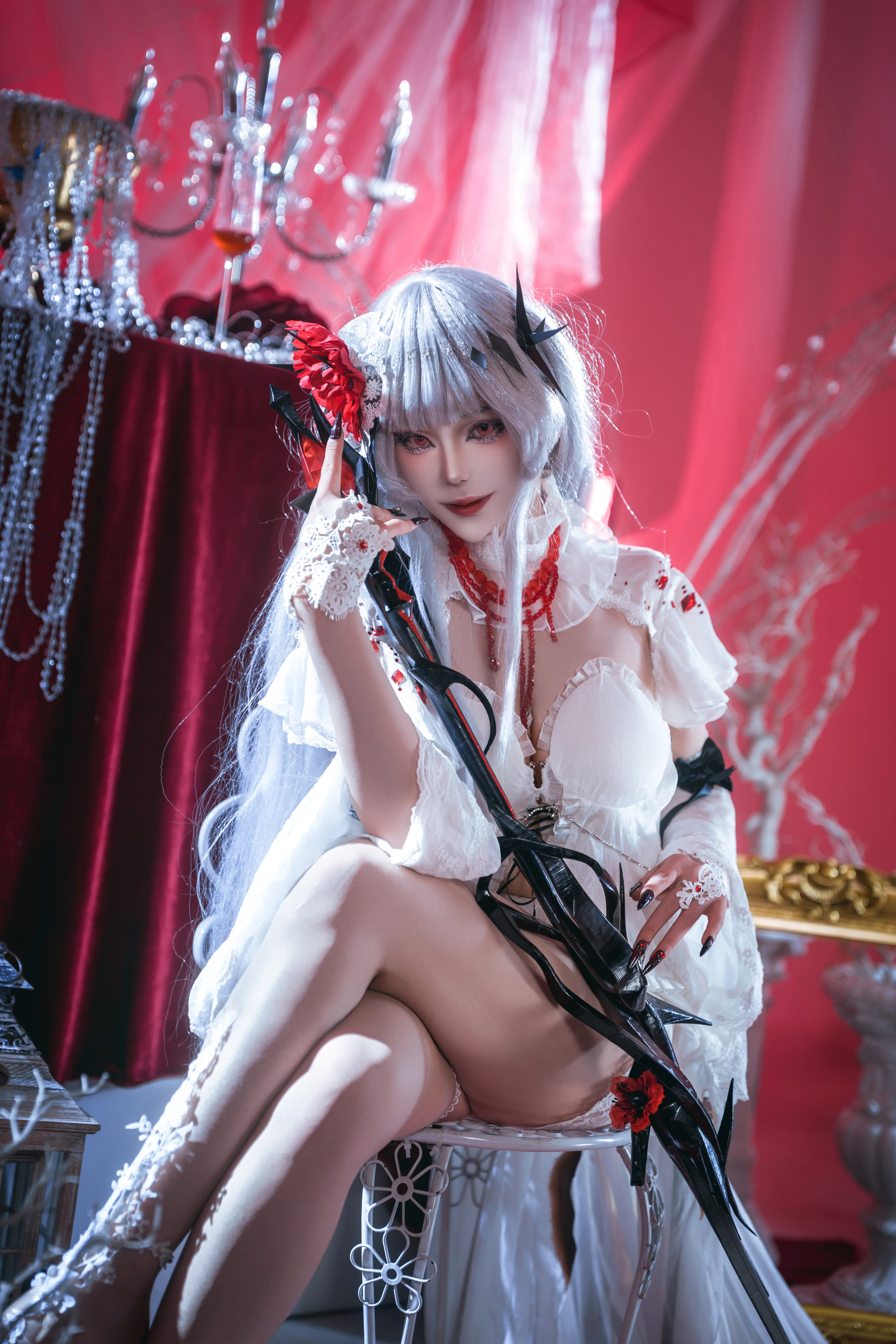 [可可莉克cos] 无期迷途中的荆棘白裙与哥特氛围