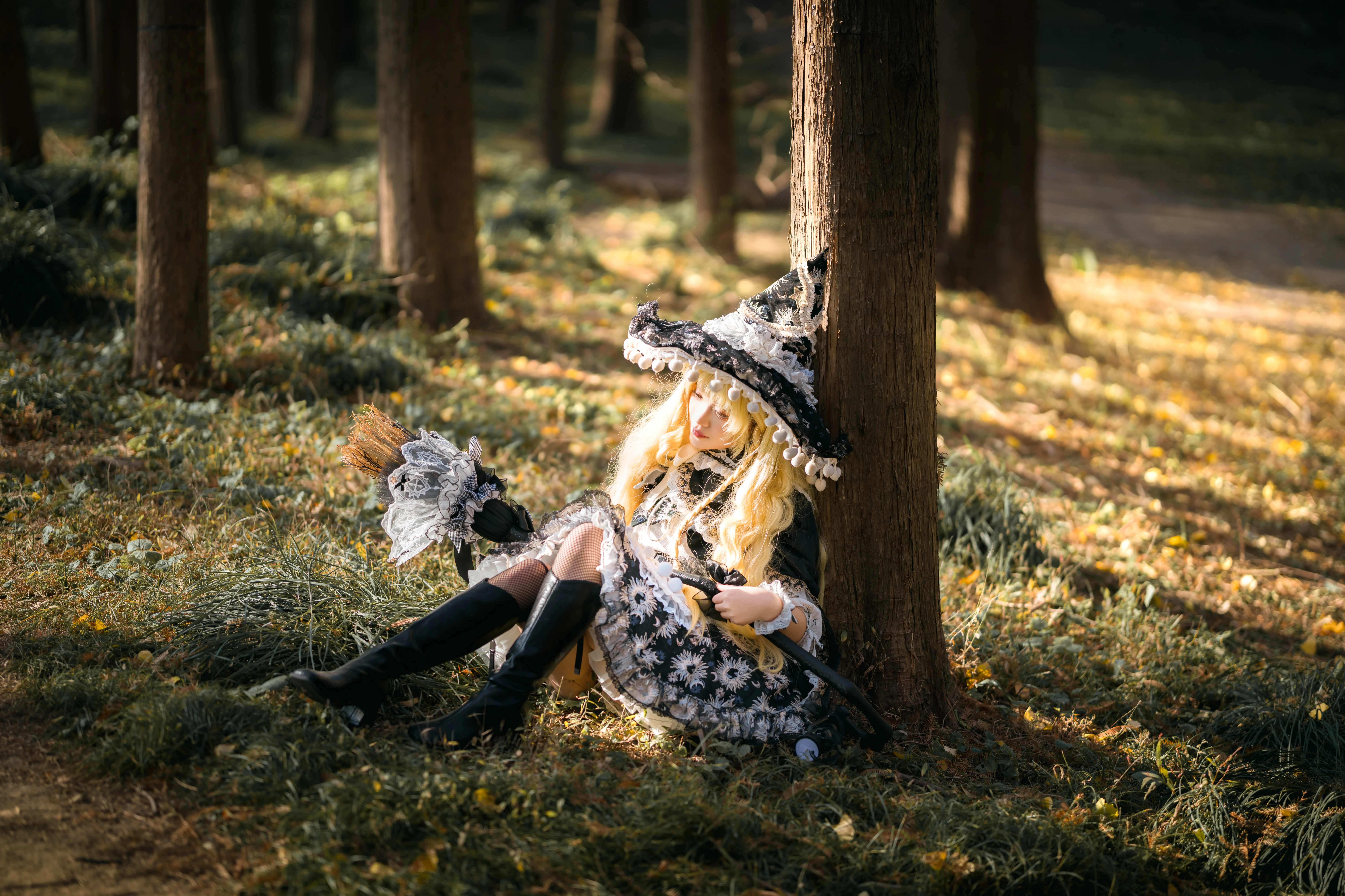 【雾雨魔理沙cos】秋日林间光影里的魔法使 - 第 6 张