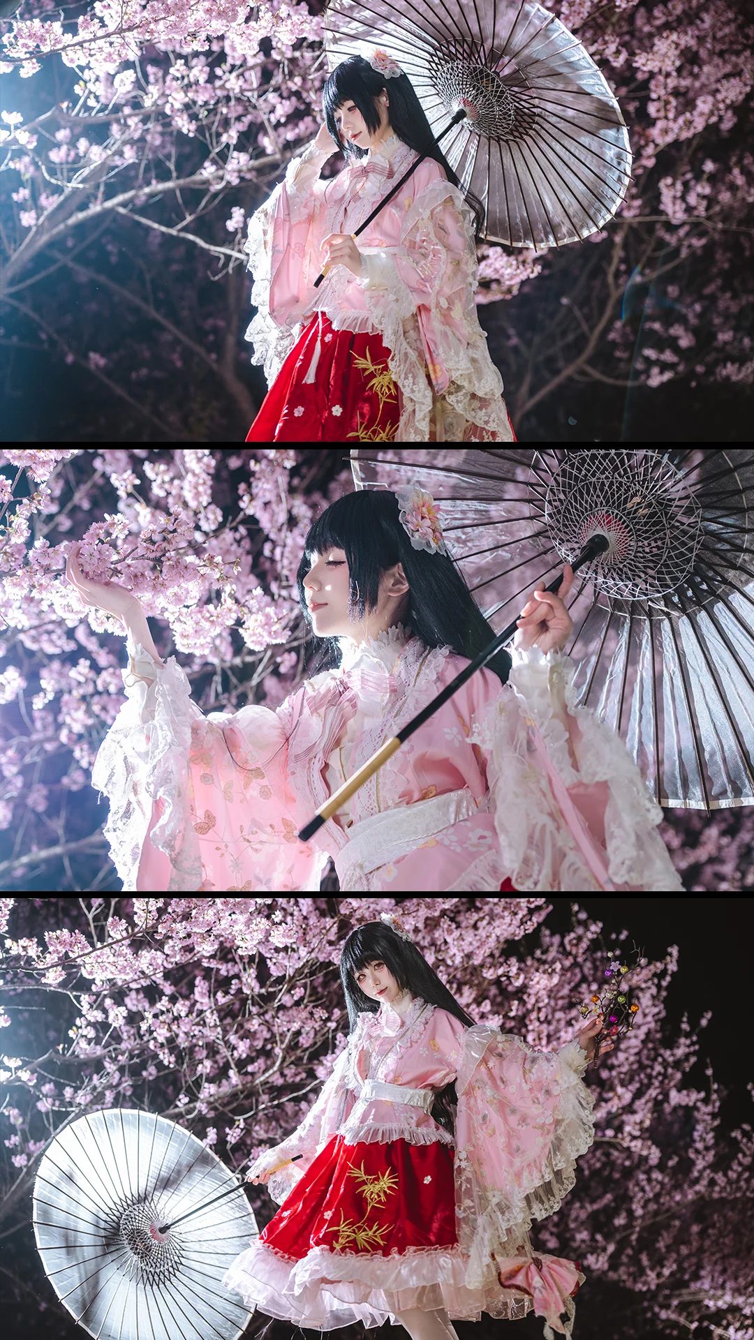 【蓬莱山辉夜cos】永恒与须臾交界处的夜樱 - 第 1 张