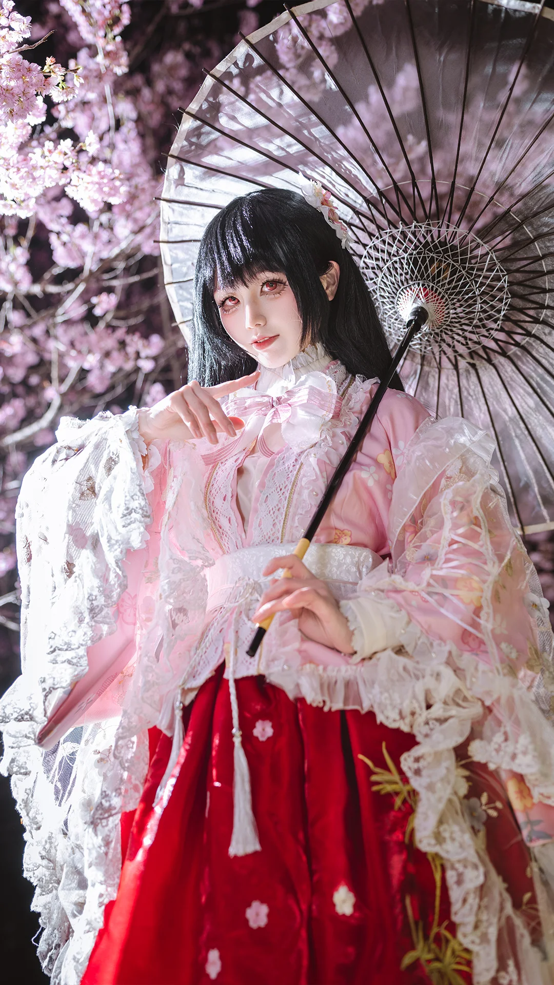 【蓬莱山辉夜cos】永恒与须臾交界处的夜樱