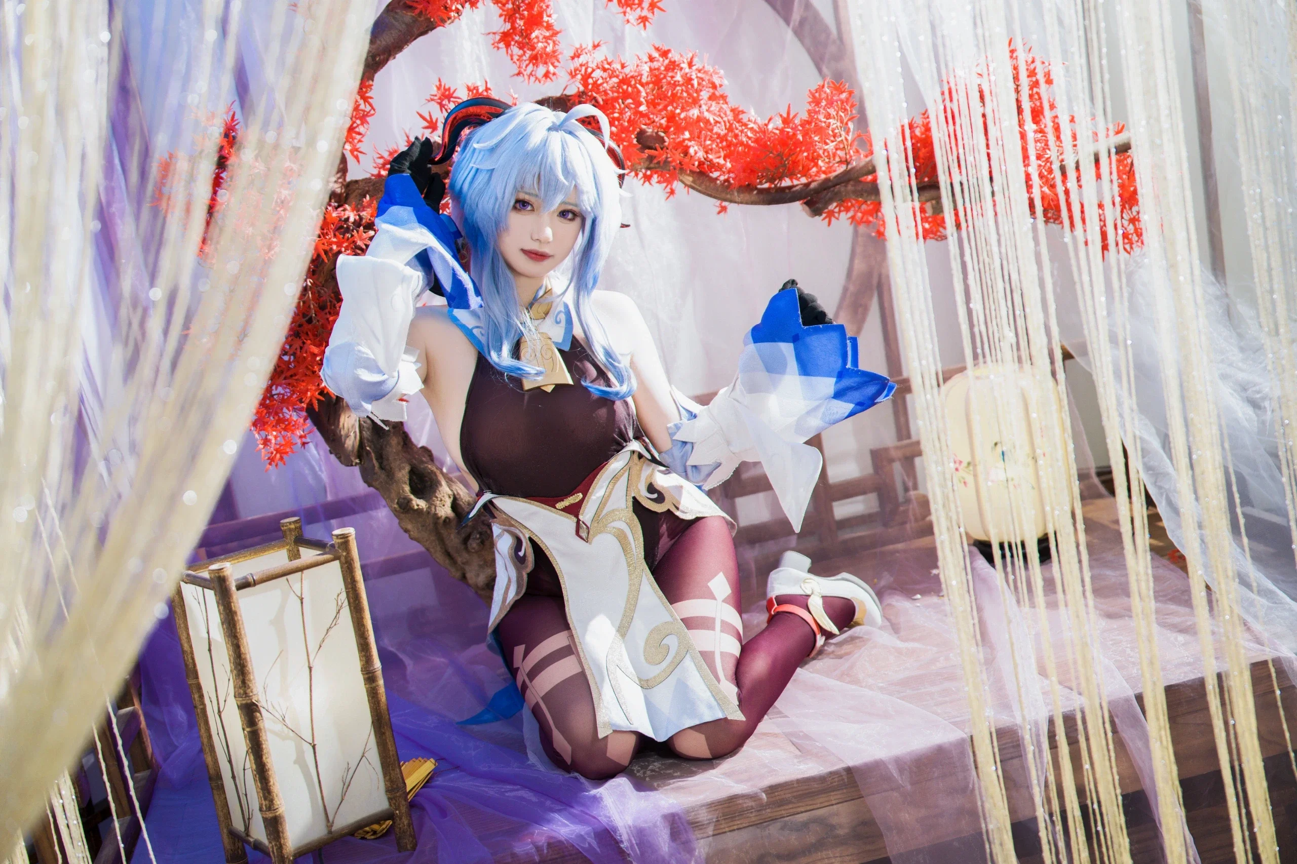 【甘雨cos】原神璃月七星的秘书，这套国风长袍如何 - 第 2 张