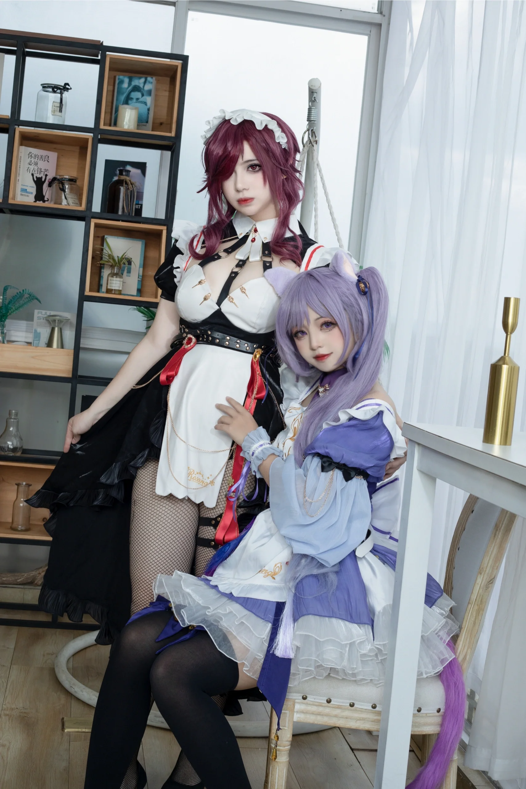 【刻晴cos】【罗莎莉亚cos】原神女仆装双人出镜，提瓦特的女仆服务请查收 - 第 2 张