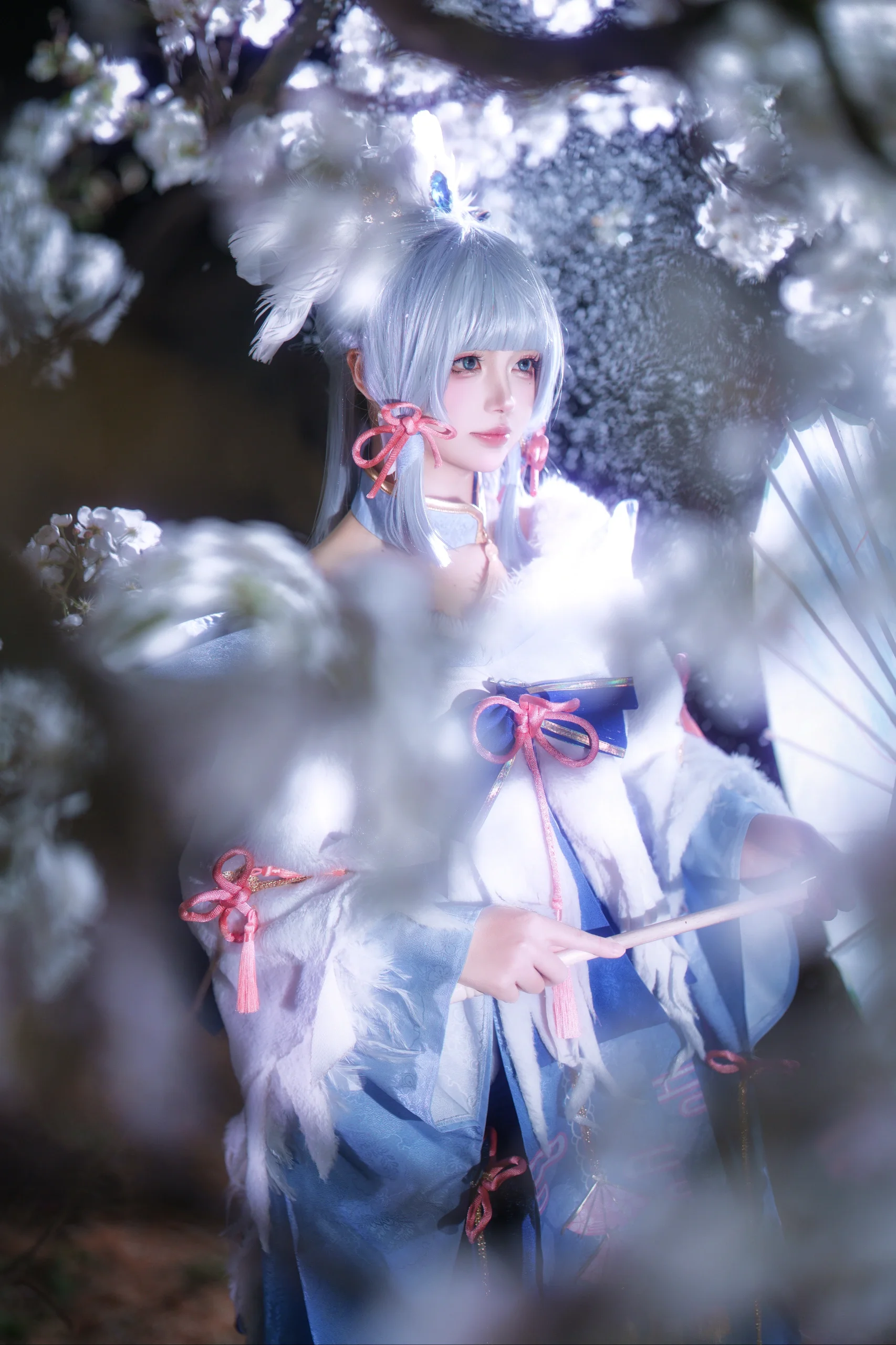 【神裡綾華cos】夜櫻下的白鷺公主 - 第 2 張