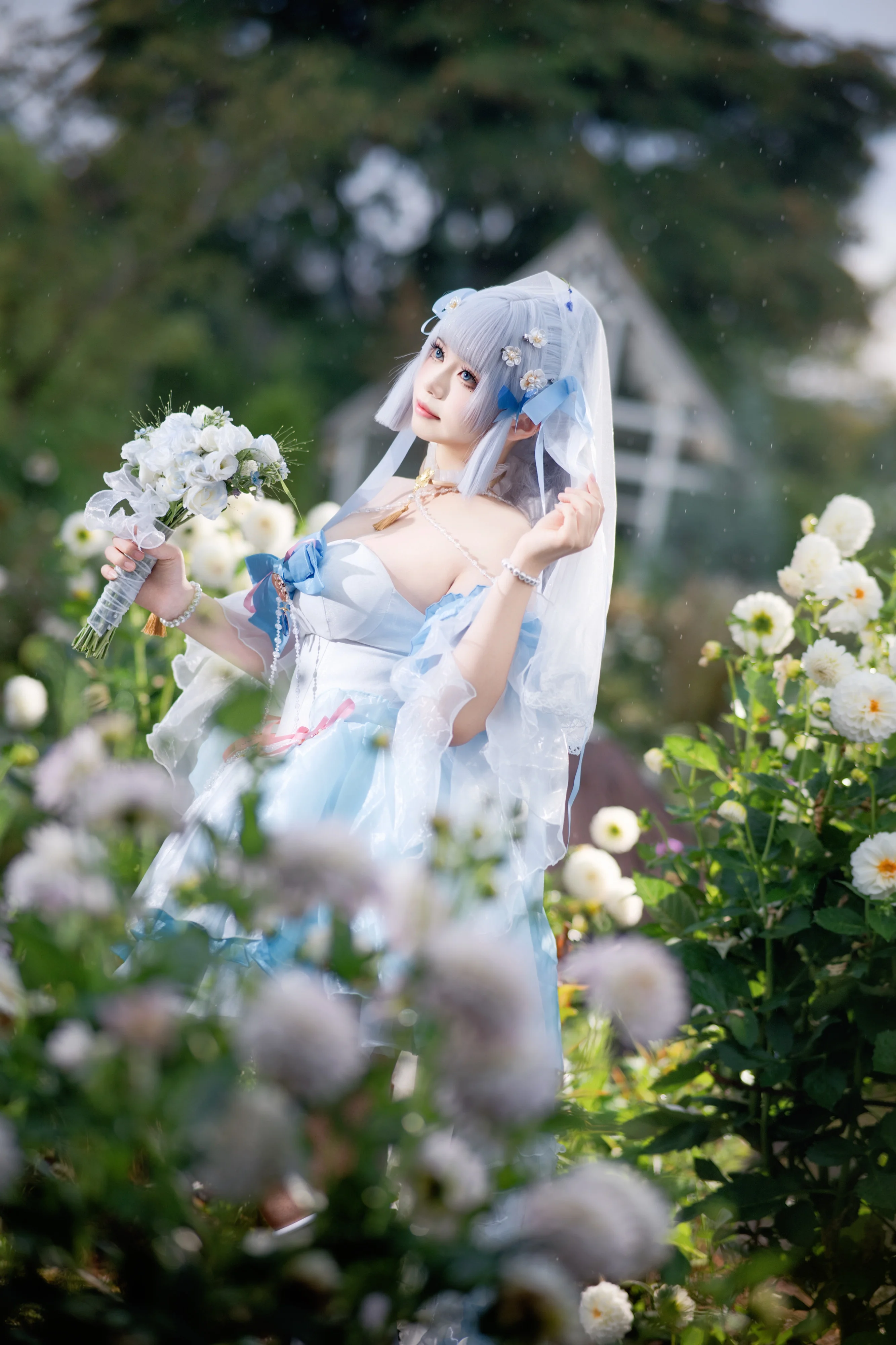 【神里绫华cos】花园白纱，心跳渐起 - 第 1 张