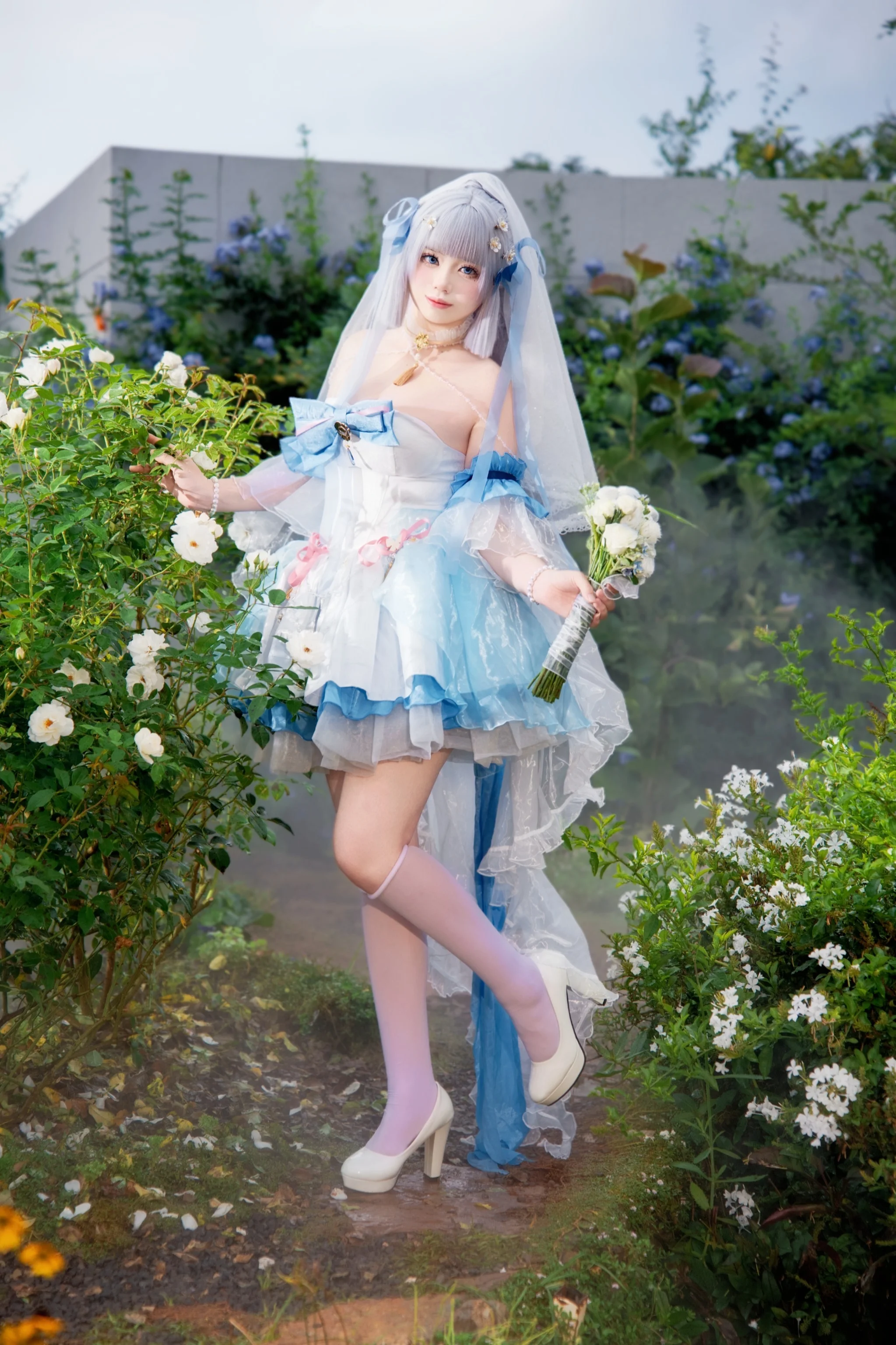 【神里绫华cos】花园白纱，心跳渐起