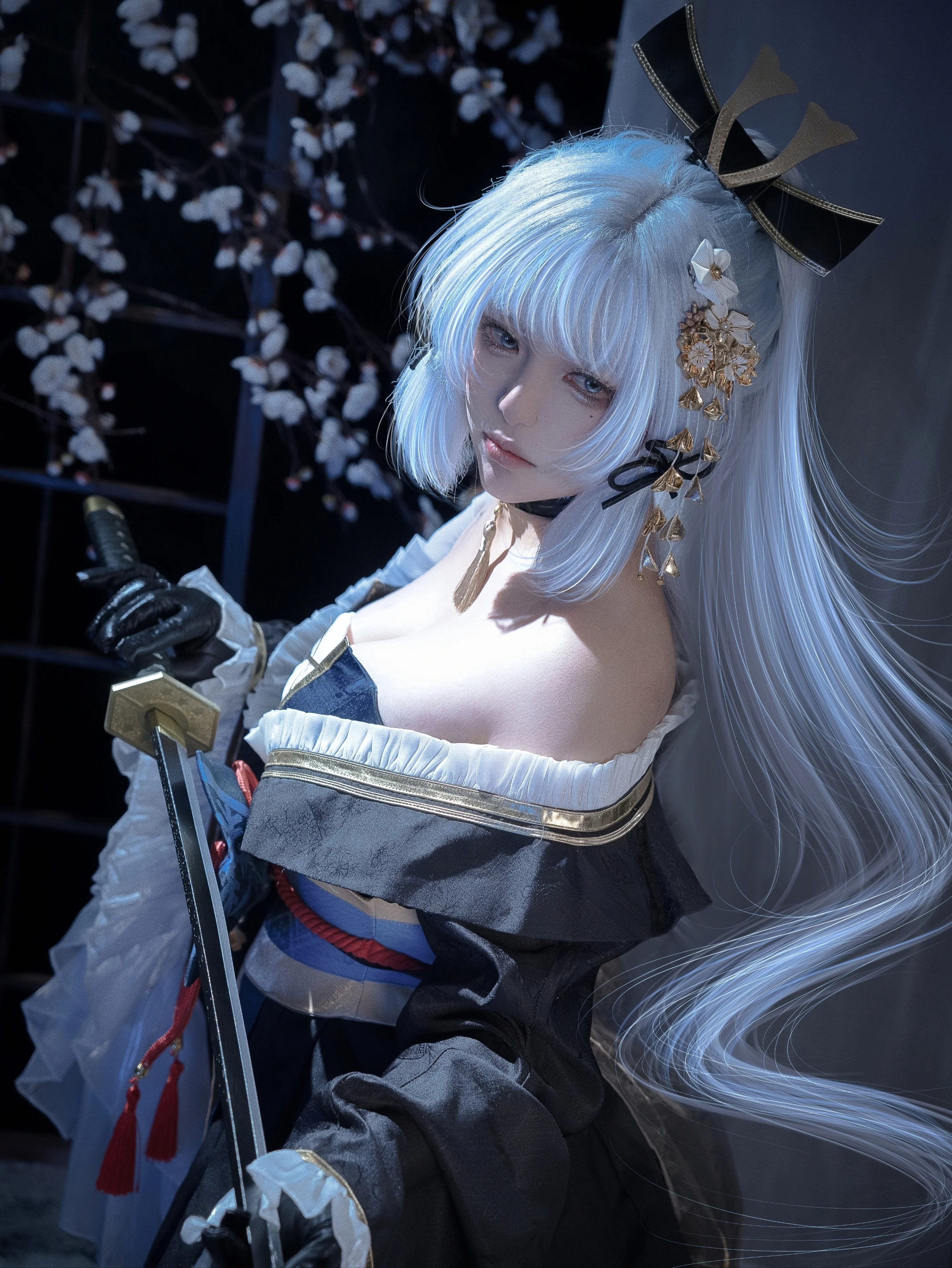 【神里绫华cos】黑道千金风，持刀赴会