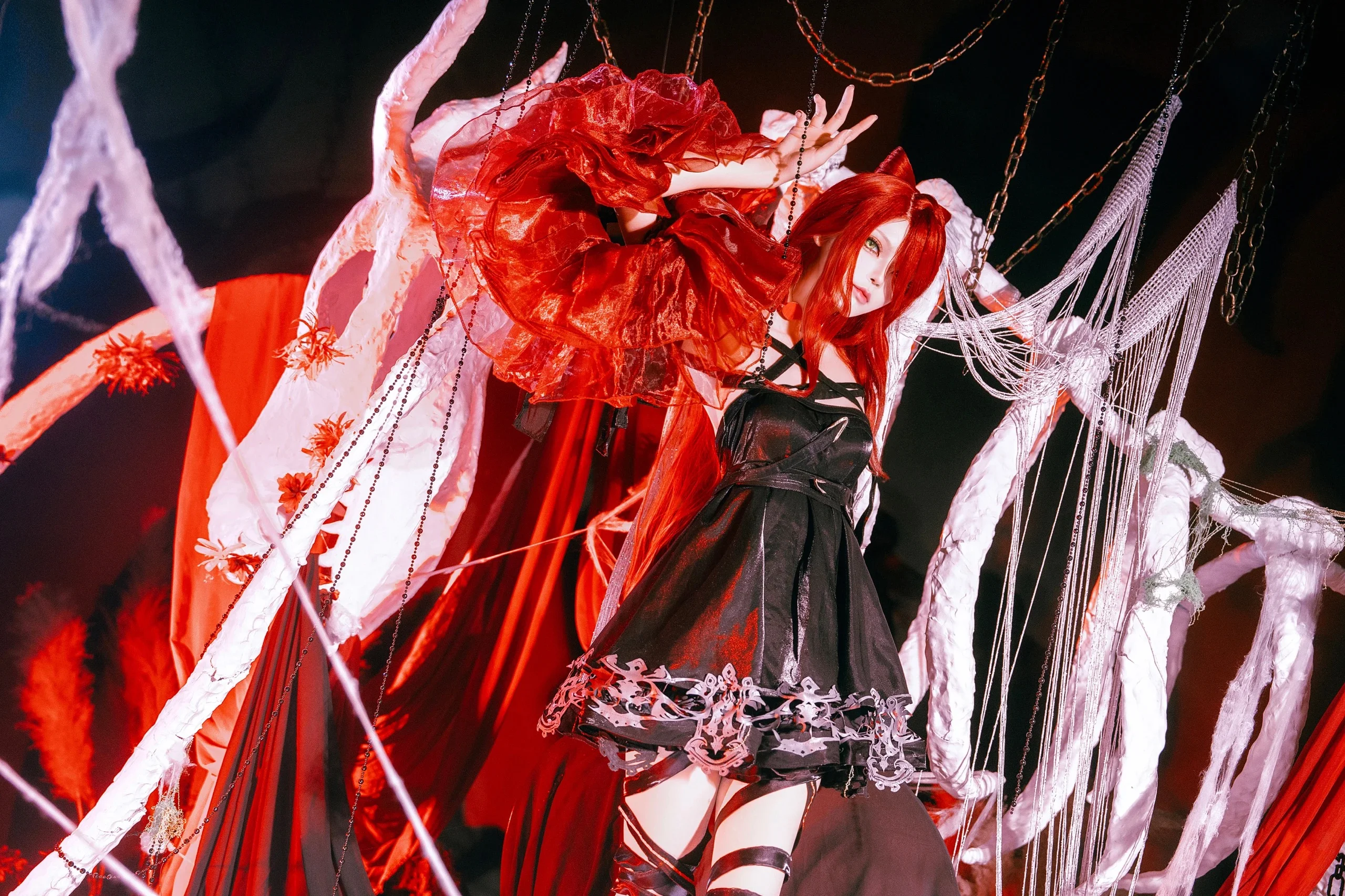 【太祖龍兼反願望機cos】Fate系列紅黑獸耳懸空大片 - 第 2 張