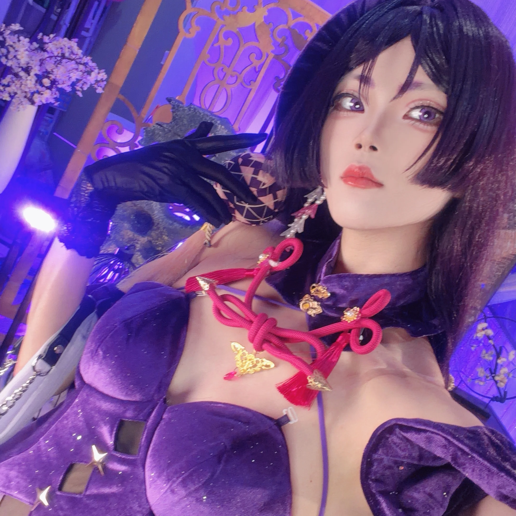 【源赖光cos】Fate/Grand Order新春礼服，紫绸银丝的华丽登场 - 第 1 张