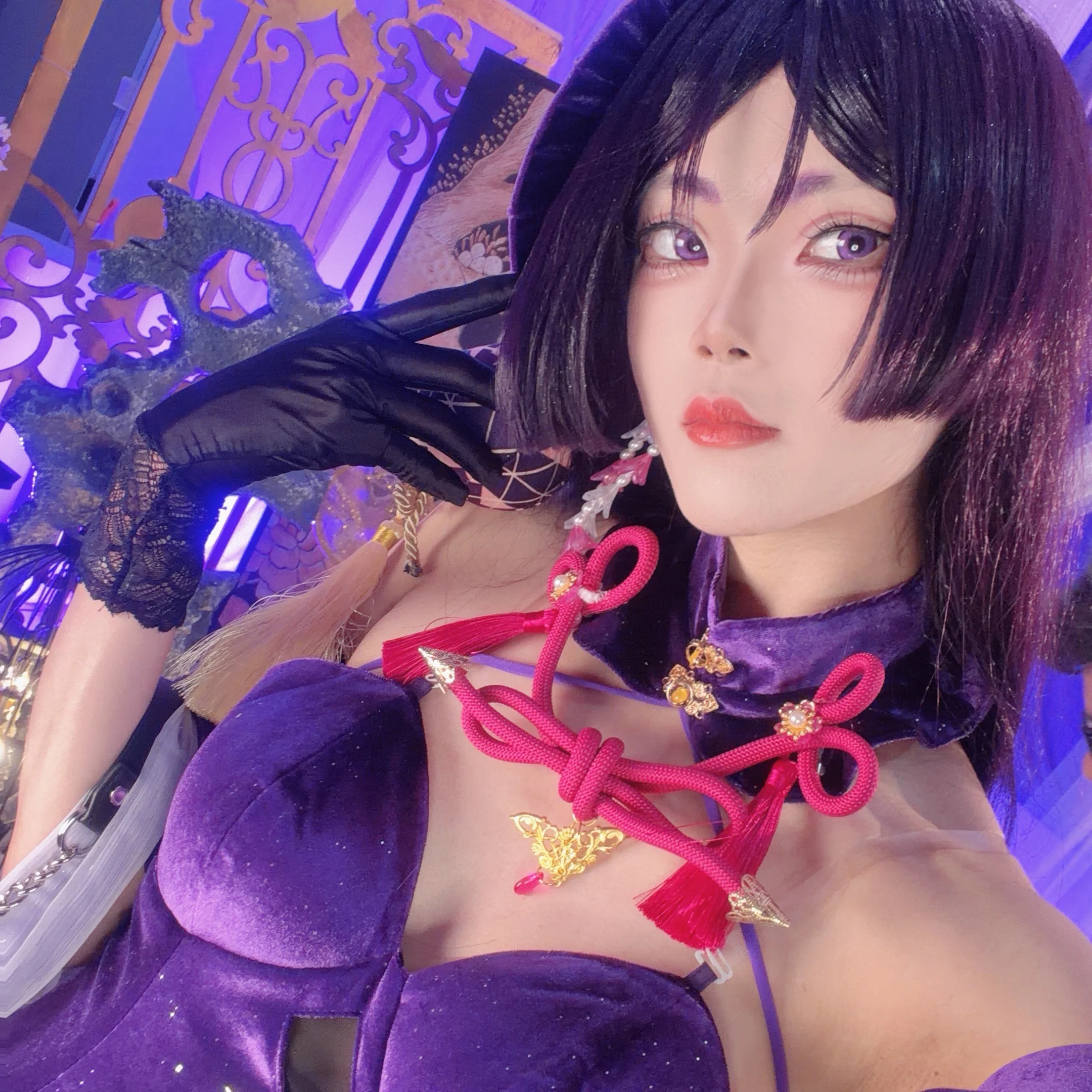 【源赖光cos】Fate/Grand Order新春礼服，紫绸银丝的华丽登场 - 第 2 张
