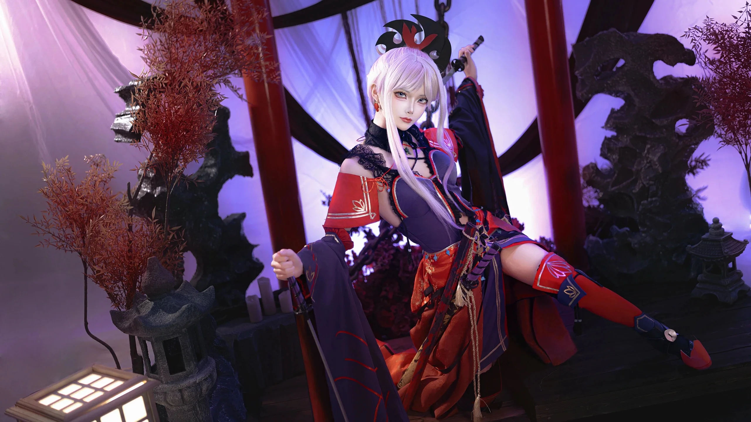 【宫本武藏cos】Fate/Grand Order里的水灵灵好女人，这套反人类设计真的太难穿 - 第 2 张